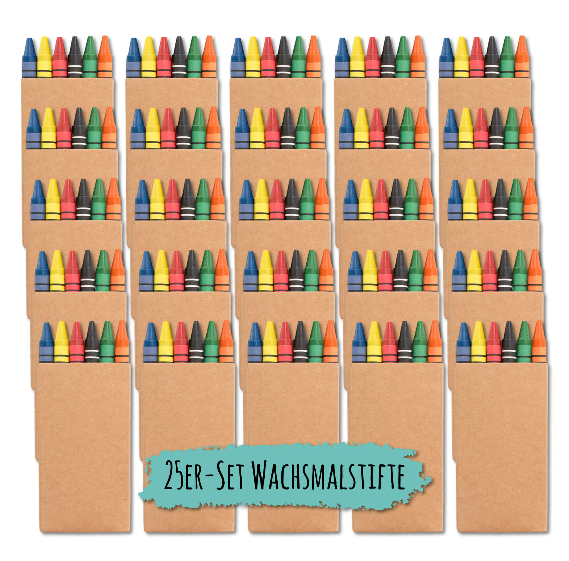 25er Set Wachsmalstifte Jeka - malmichbuntbest.com
