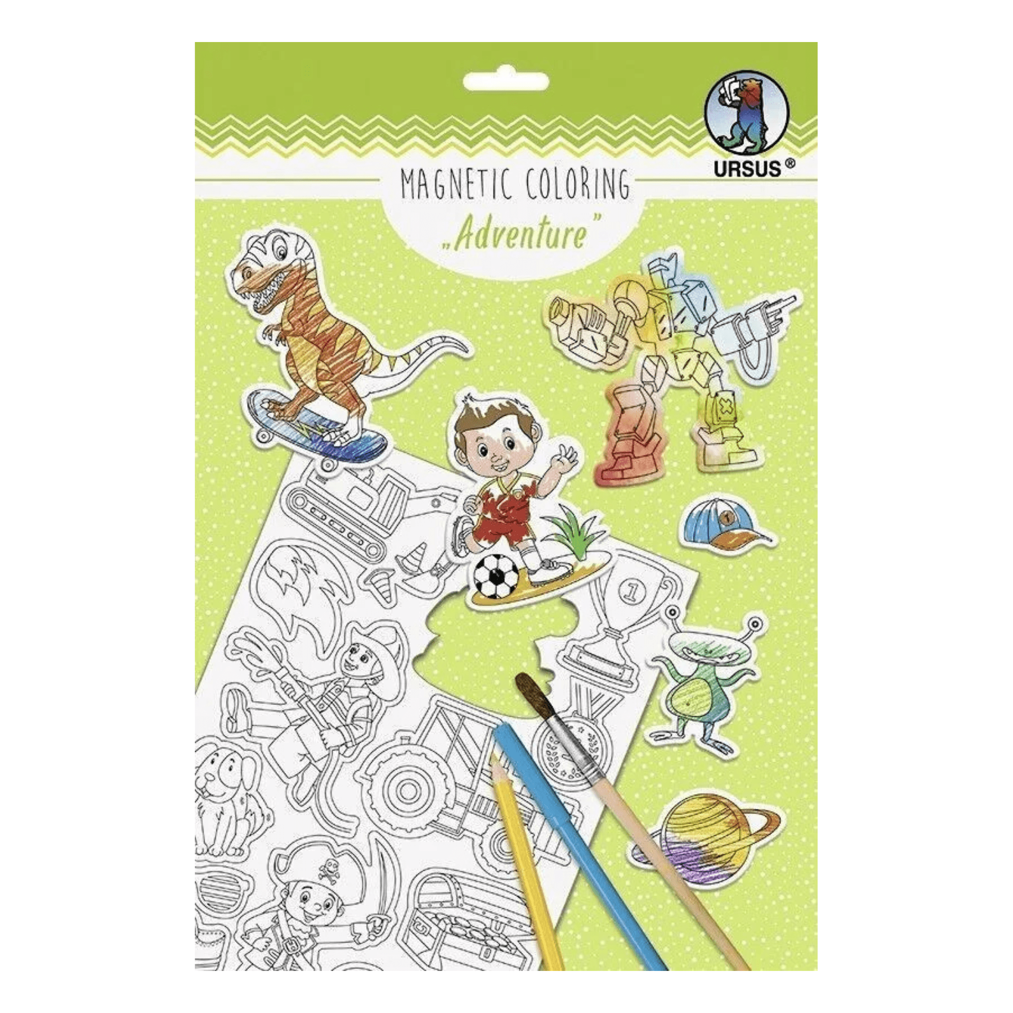 30 Magnete zum Ausmalen - Adventure Ursus - malmichbuntbest.com
