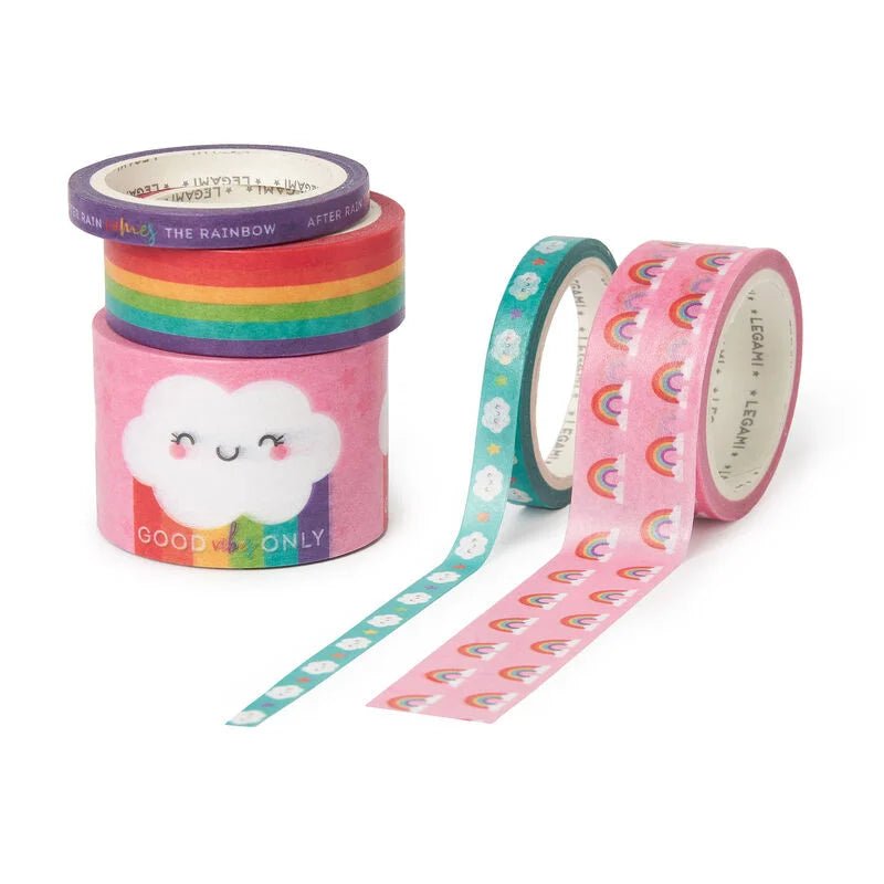 5 Papier - Klebebänder im Set Regenbogen - Tape by Tape Legami - malmichbuntbest.com