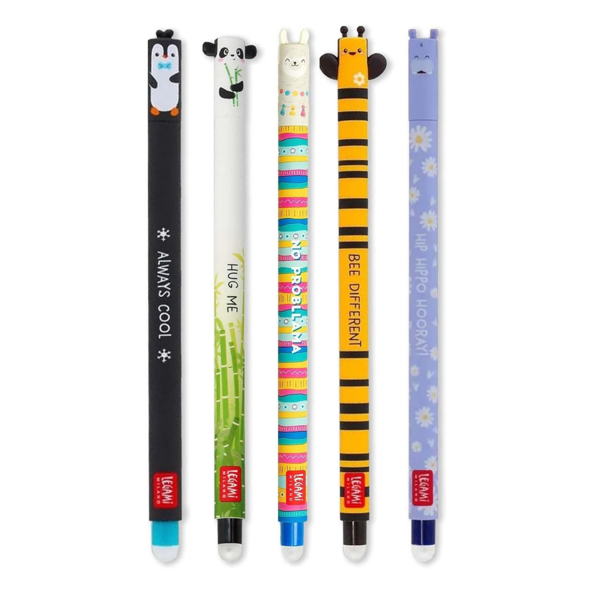 5er Set Legami Gelstifte (Pinguin, Panda, Lama, Biene und Nilpferd) Legami - malmichbuntbest.com