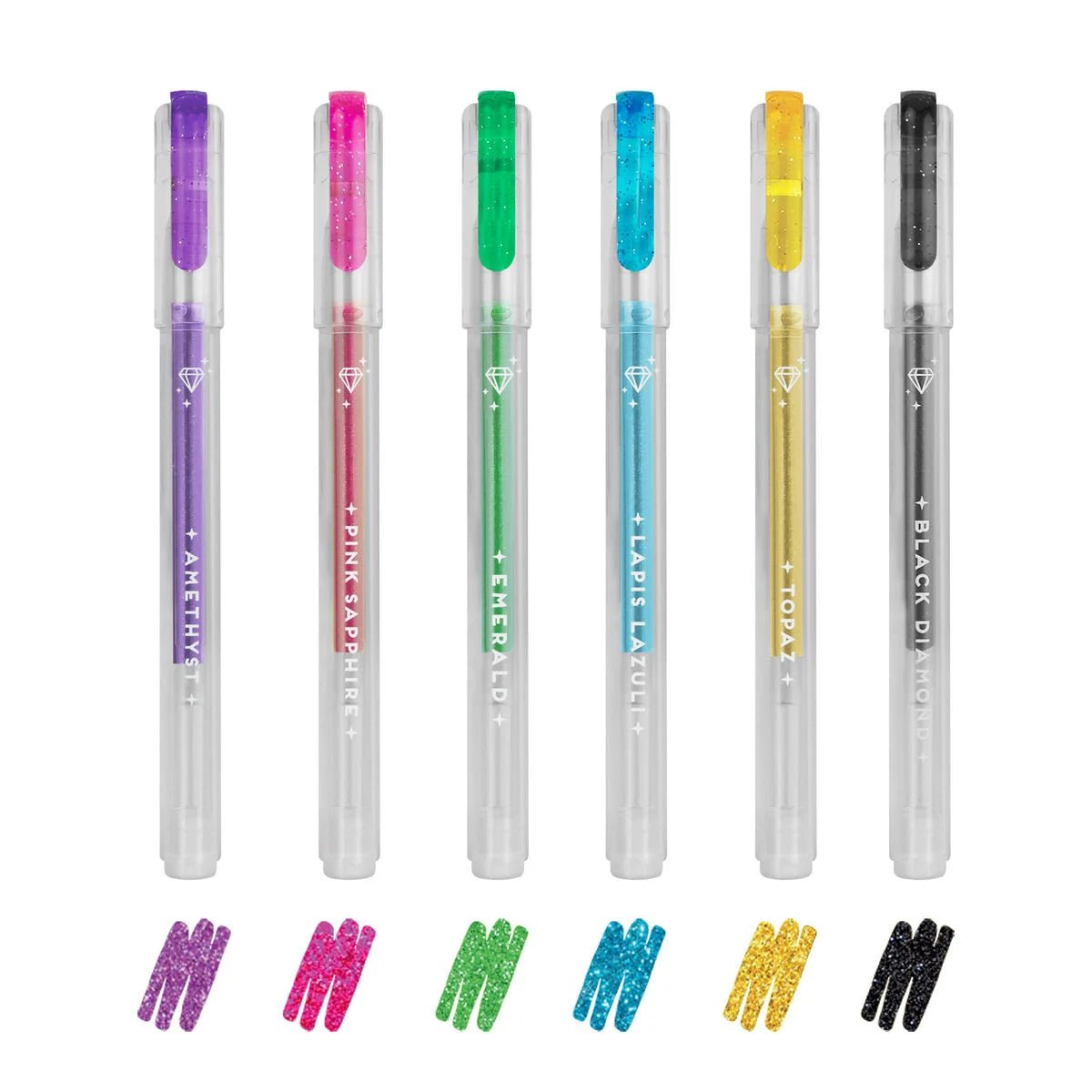 6er - Set aus glitzernden Mini - Gelstiften - Shine Like a Diamond Legami - malmichbuntbest.com