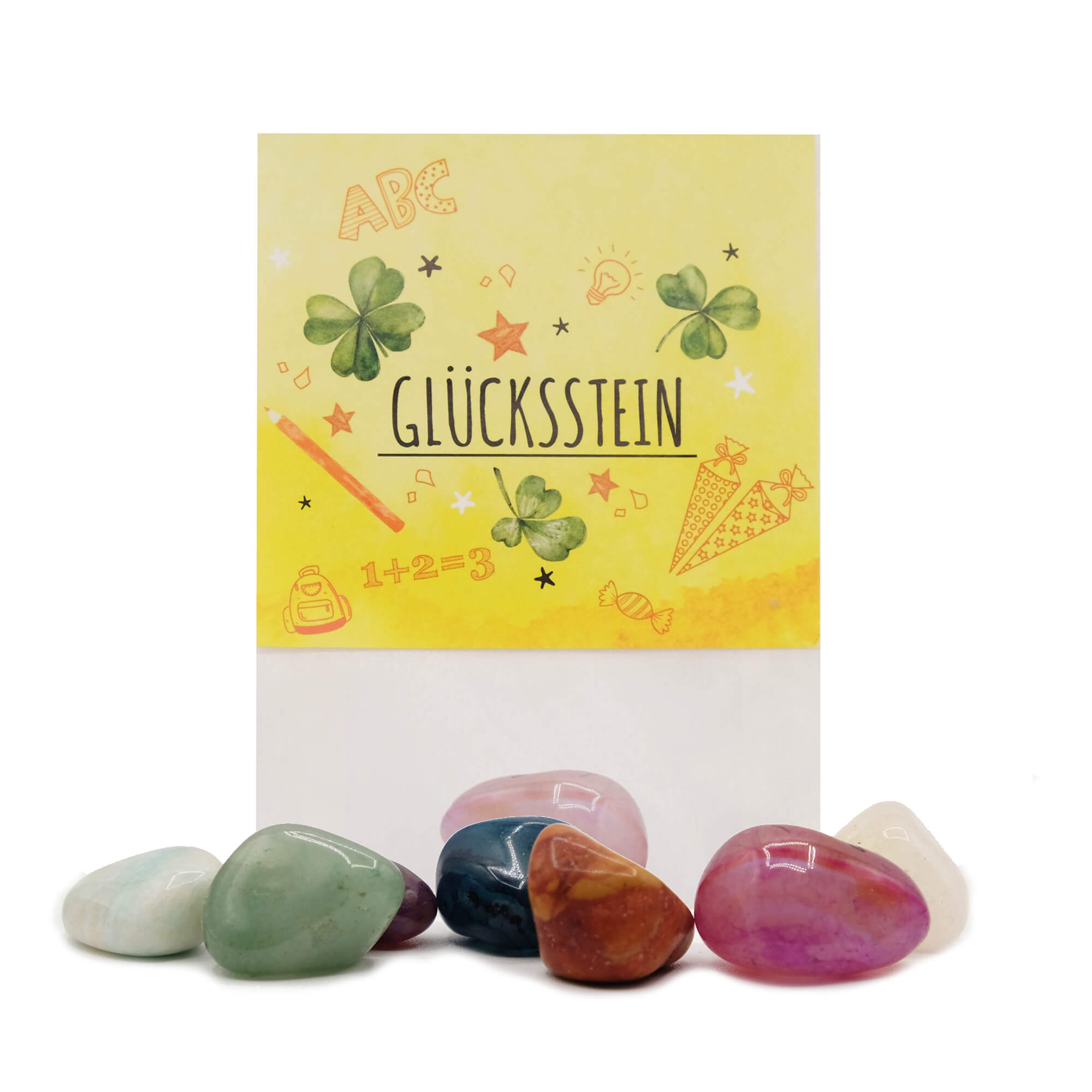 8 Glückssteine für Schulanfang als Glückbringer Jeka - malmichbuntbest.com