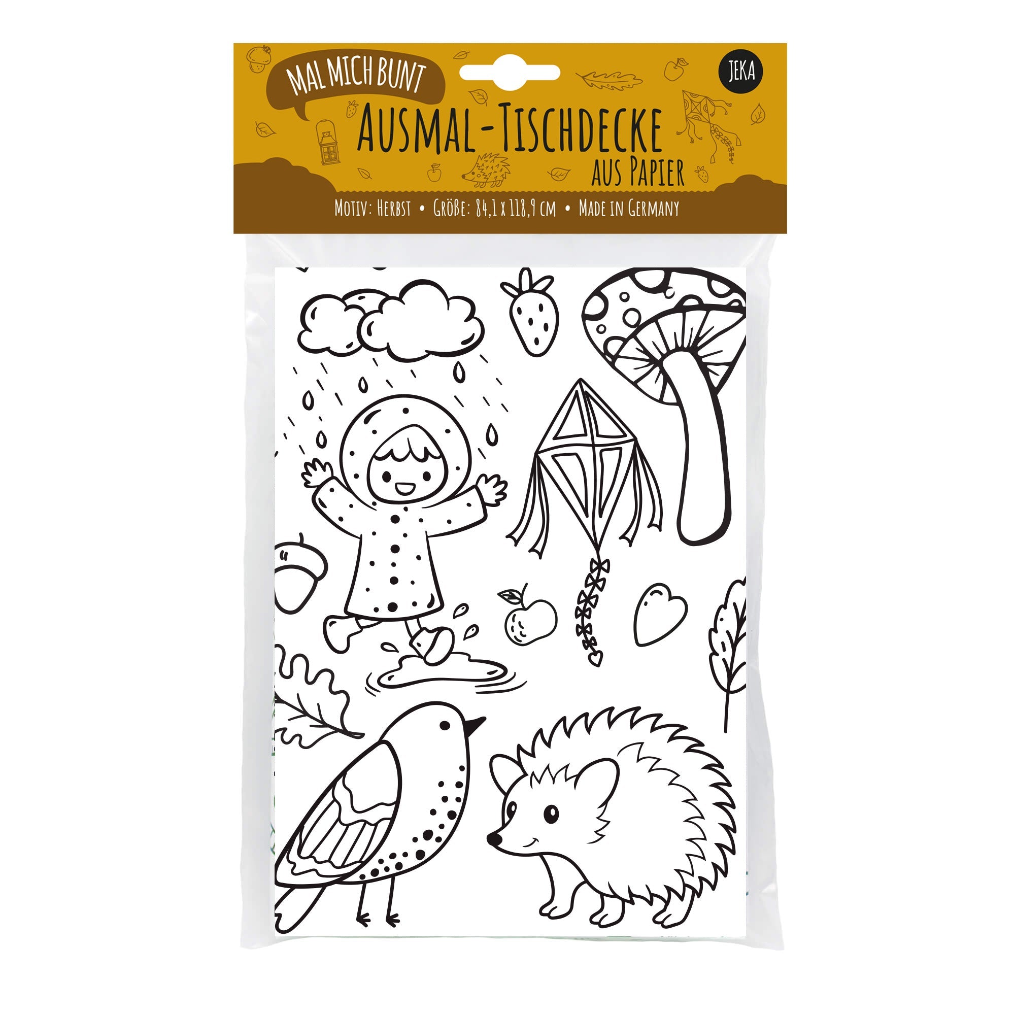 Ausmal - Tischdecke aus Papier "Herbst" Jeka - malmichbuntbest.com