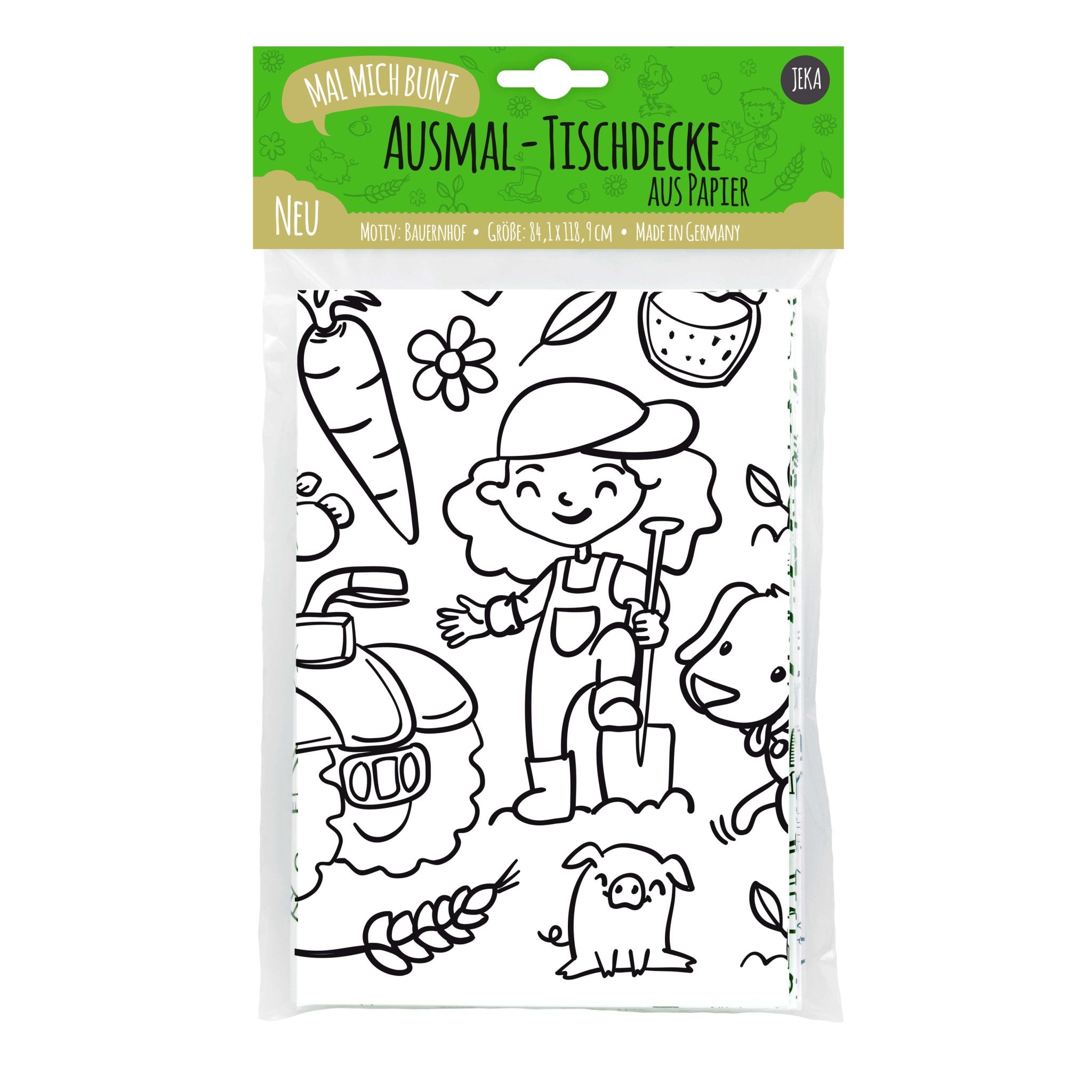 B - Ware Ausmal - Tischdecke aus Papier Bauernhof Jeka - malmichbuntbest.com