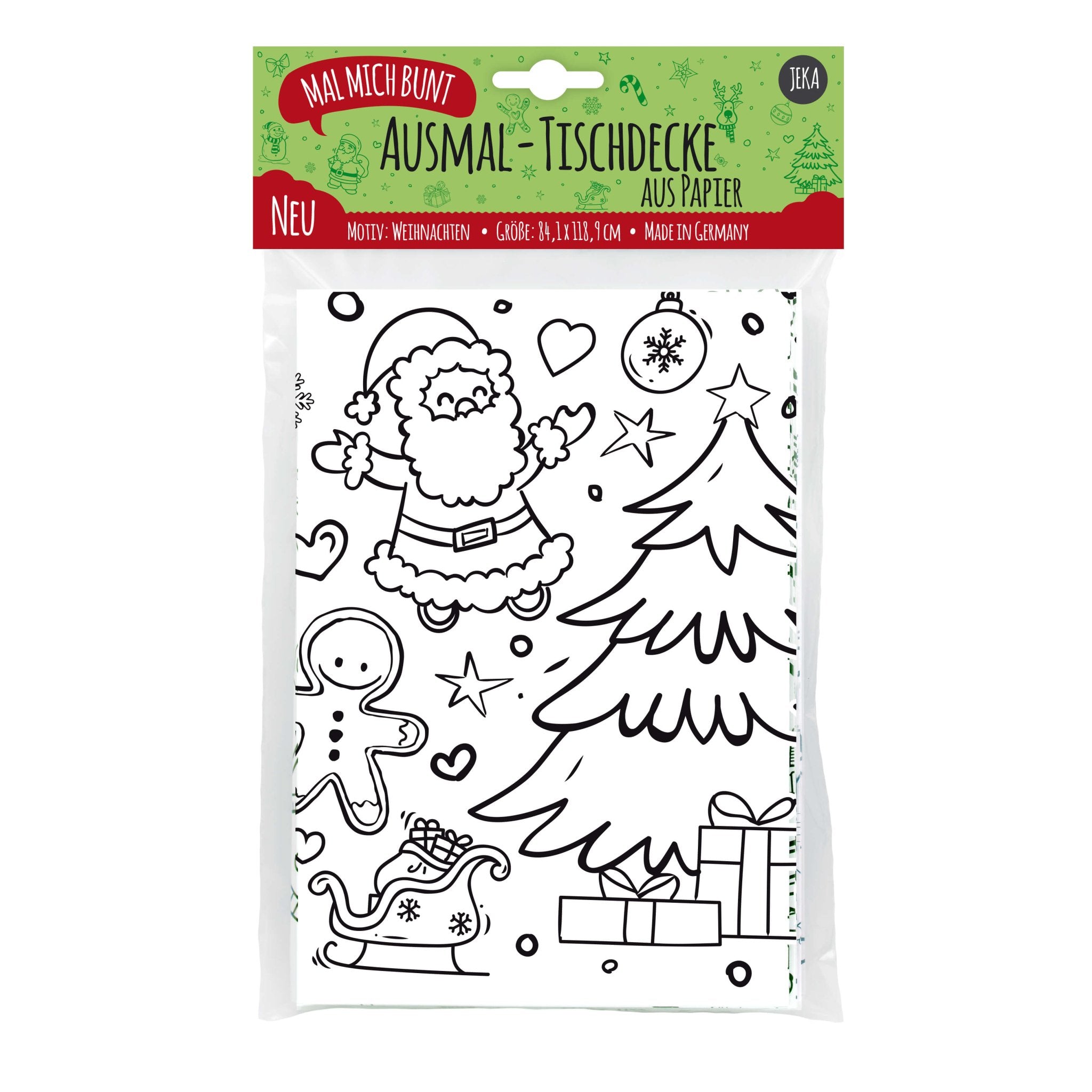 B - Ware Ausmal - Tischdecke “Weihnachten” Jeka - malmichbuntbest.com