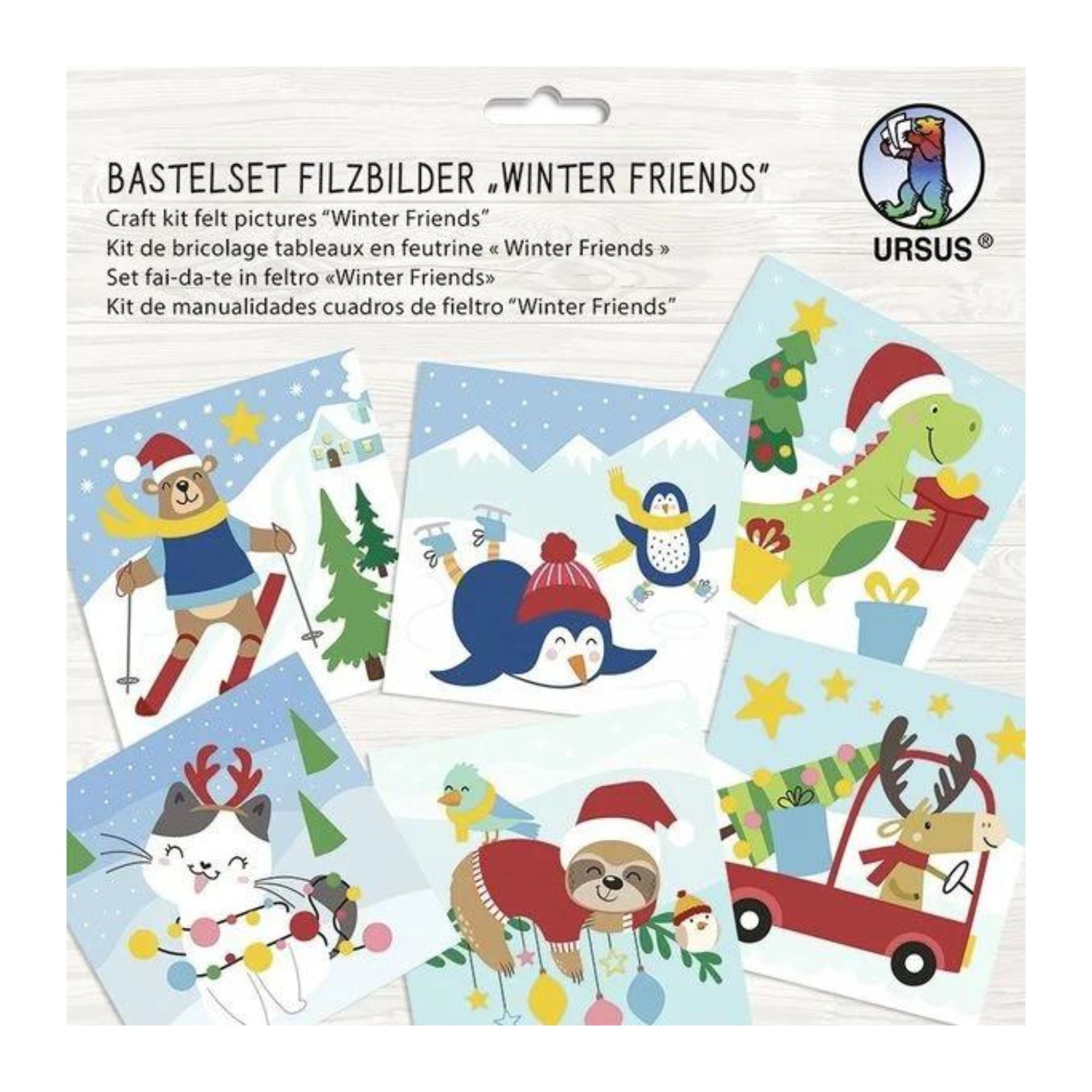 Bastelset Filzbilder "Winter friends" Ursus - malmichbuntbest.com