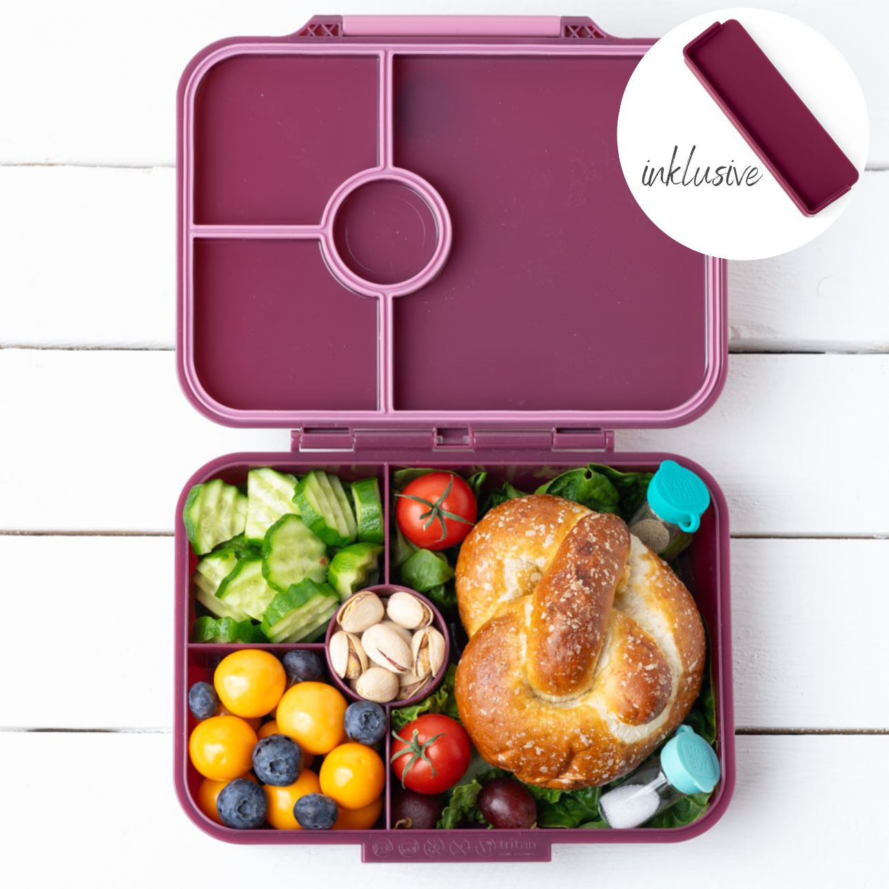Brotdose Lekkabox® Classic Plum Lekkabox - malmichbuntbest.com