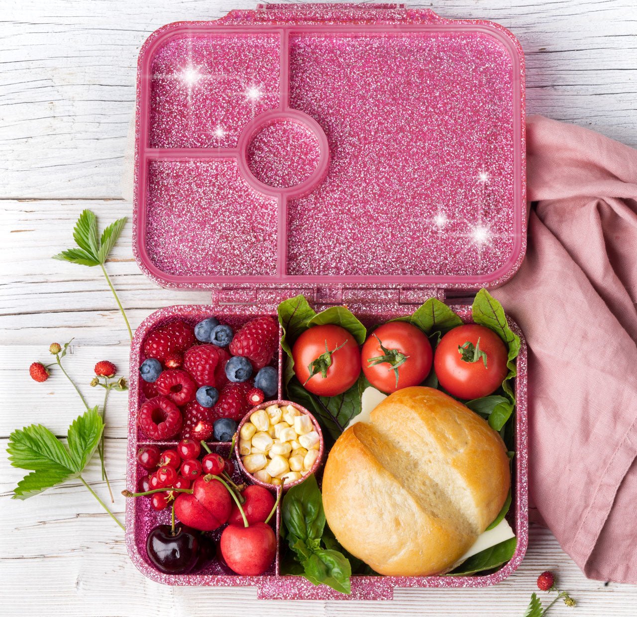 Brotdose Lekkabox Glamour Glitzer Pink Lekkabox - malmichbuntbest.com