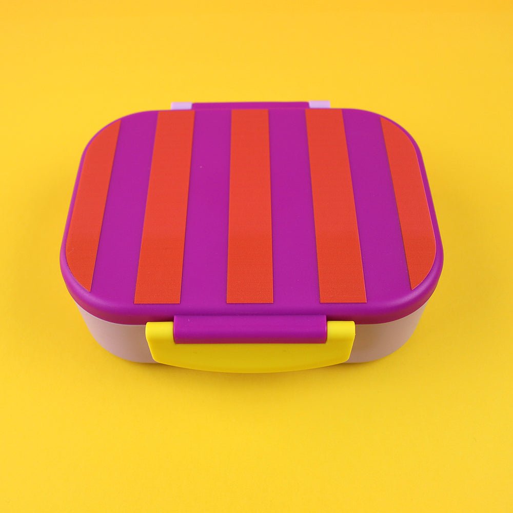 Brotdose/Lunchbox ,- violett/rot-flieder im Geschenkkarton Ava & Yves - malmichbuntbest.com