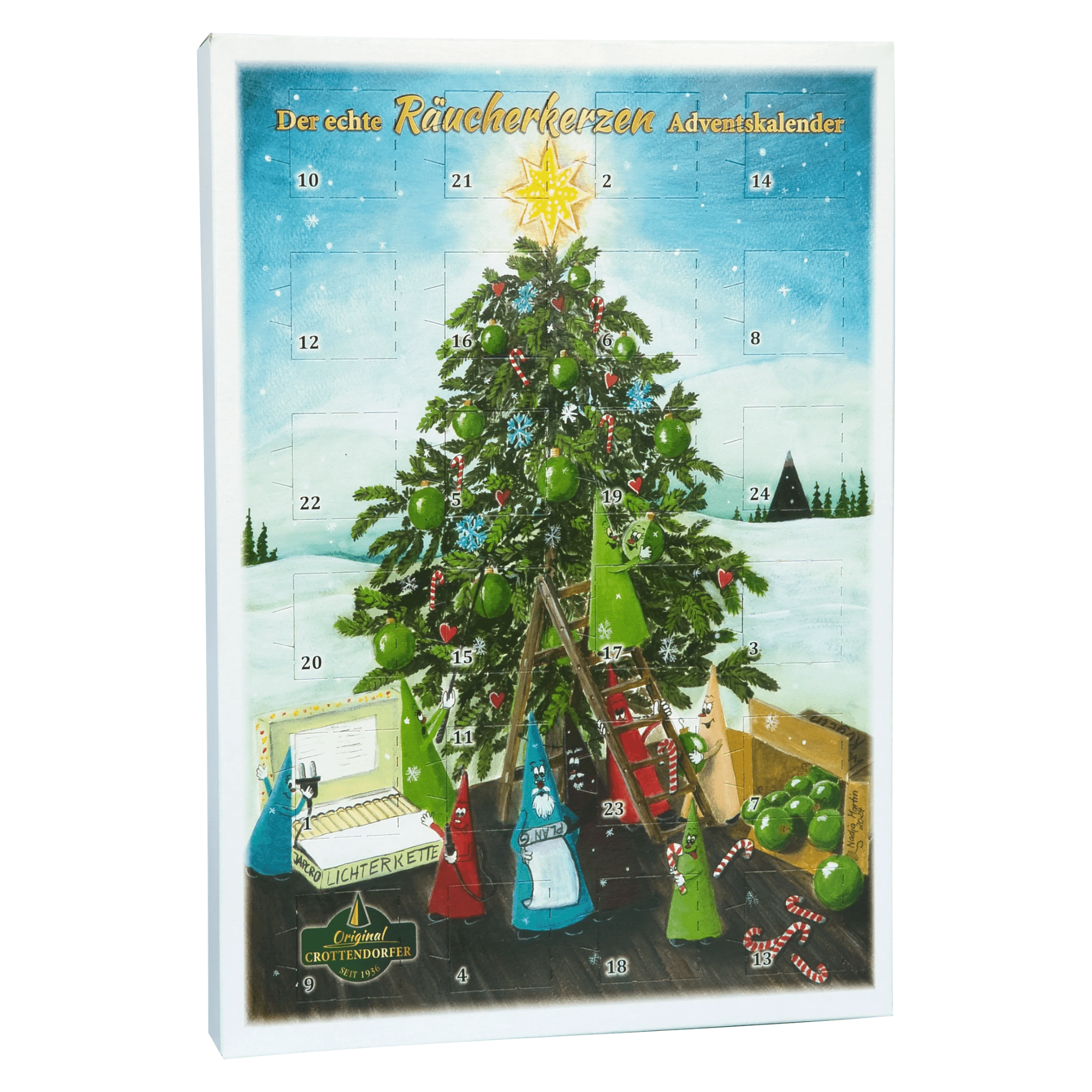 Crottendorfer der echte Räucherkerzen Adventskalender Hochformat Original Crottendorfer - malmichbuntbest.com