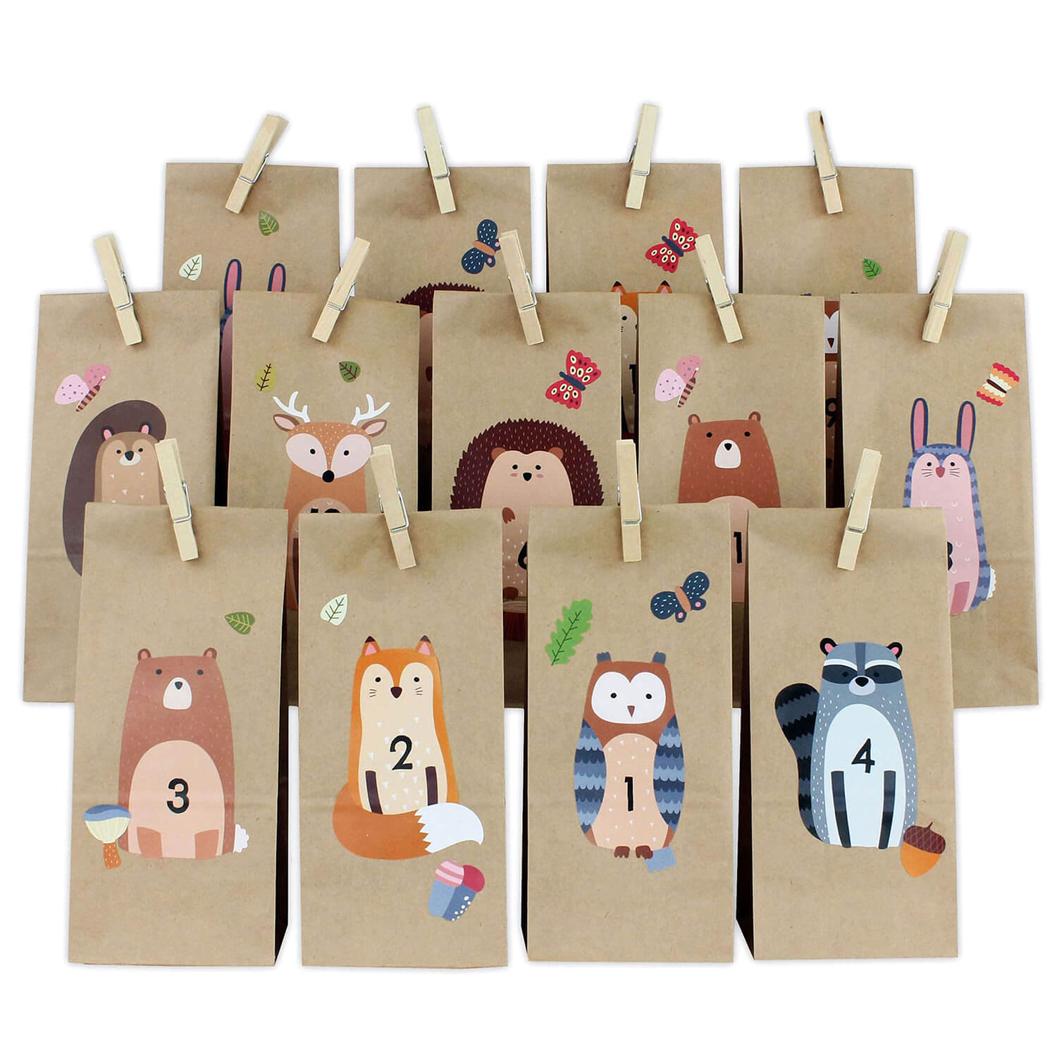 DIY Adventskalender zum Befüllen - Waldtiere malmichbuntbest.com - malmichbuntbest.com