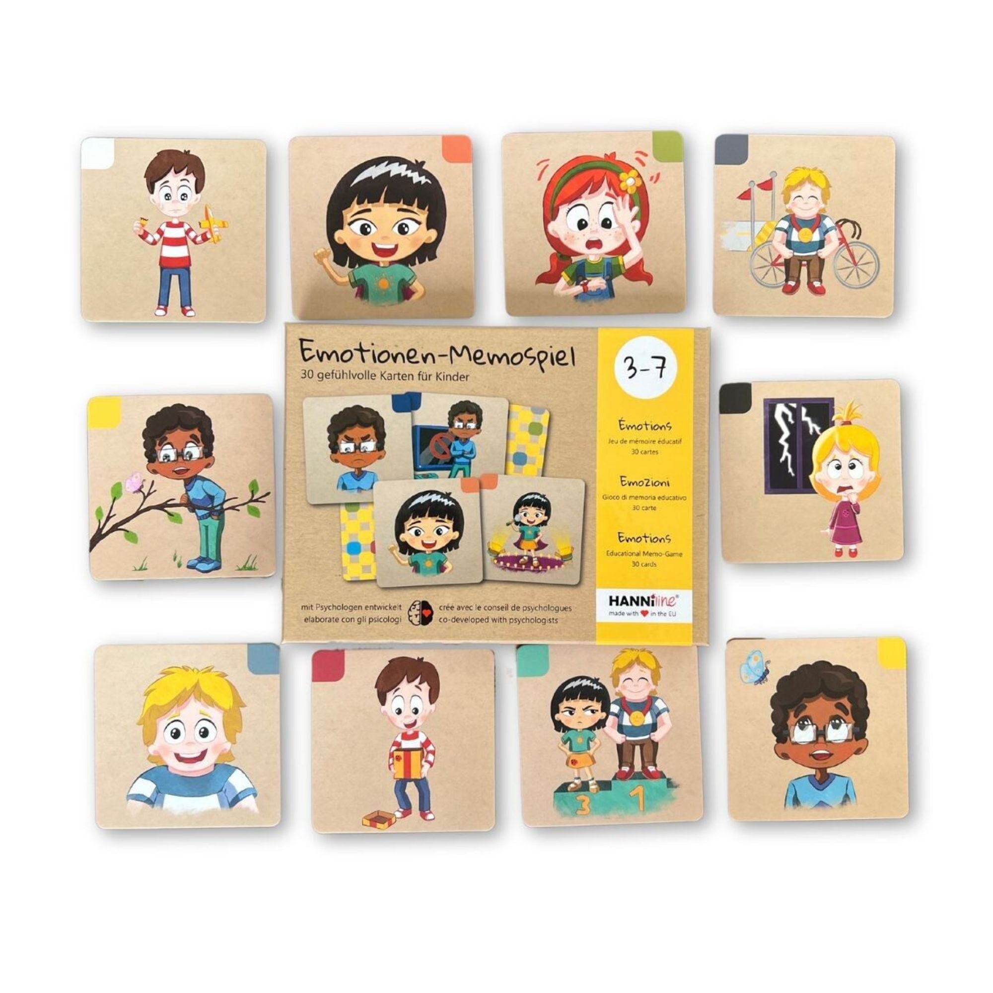 Emotionen - Memospiel (3 - 7 Jahre) HANNIline - malmichbuntbest.com