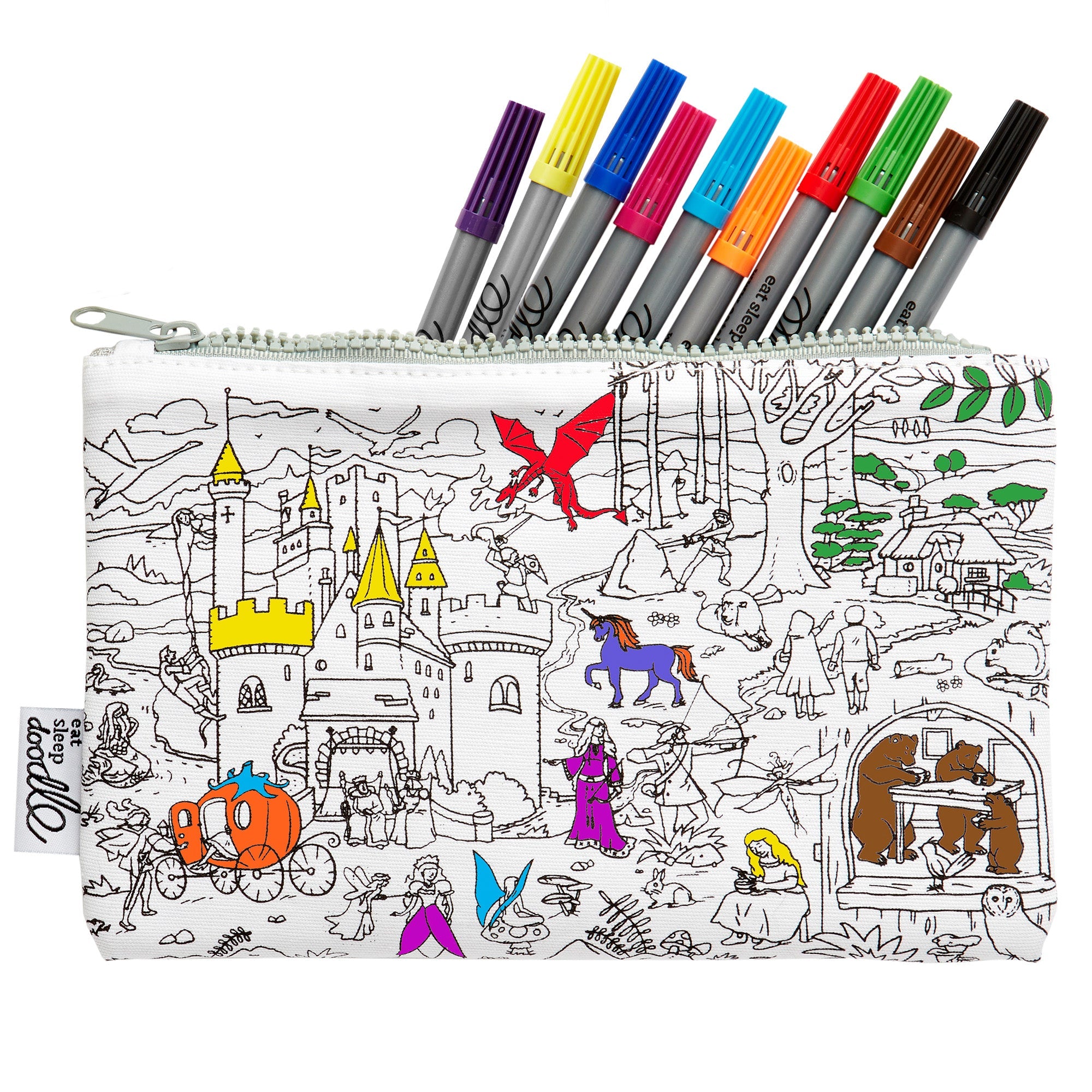 Federmappe zum Ausmalen Märchen EatSleepDoddle - malmichbuntbest.com