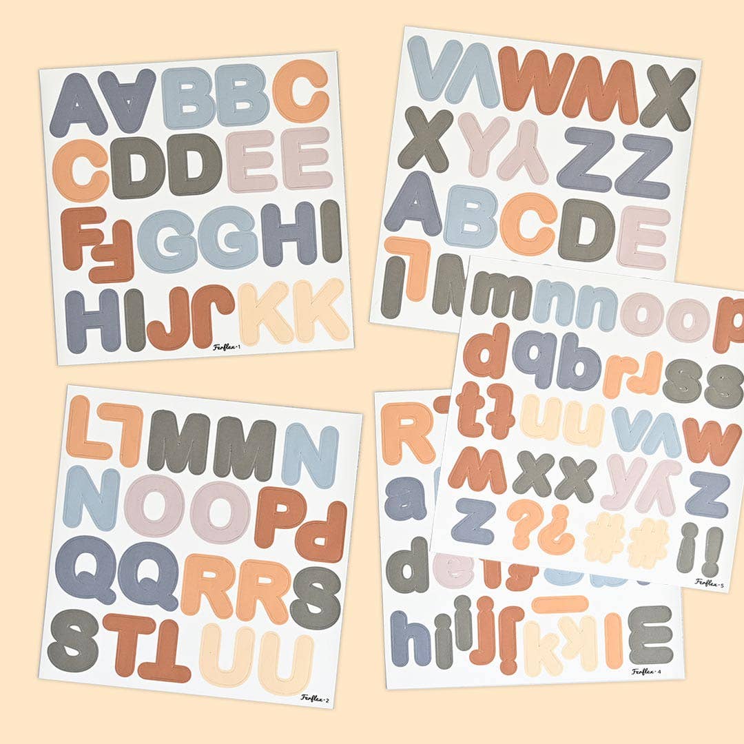 Ferflex Magnetische Buchstaben – Karamellblau – Set mit 125 Magneten Ferflex - malmichbuntbest.com