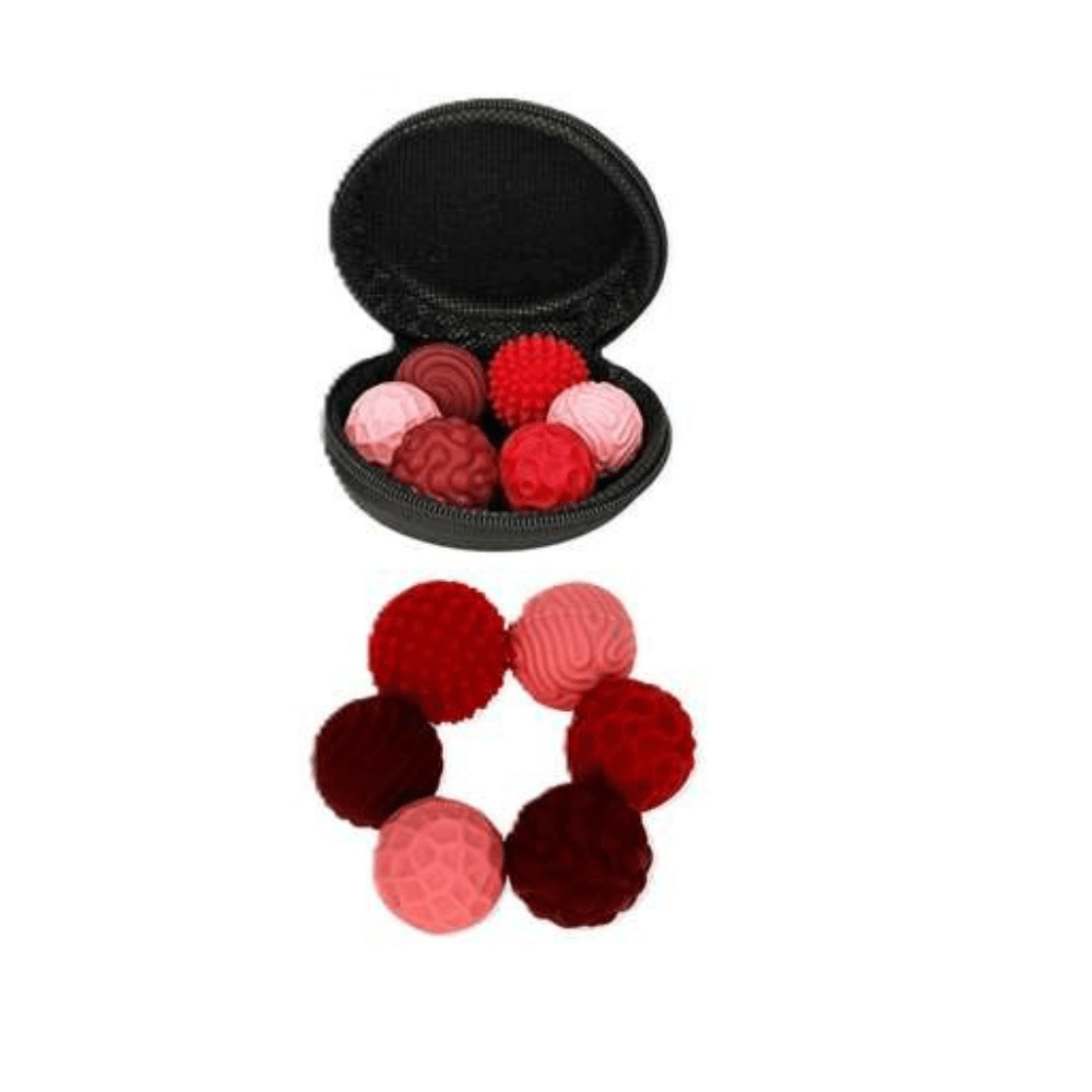FidgNetics - 6 magnetische Antistress - Kugeln rot Funtrading - malmichbuntbest.com