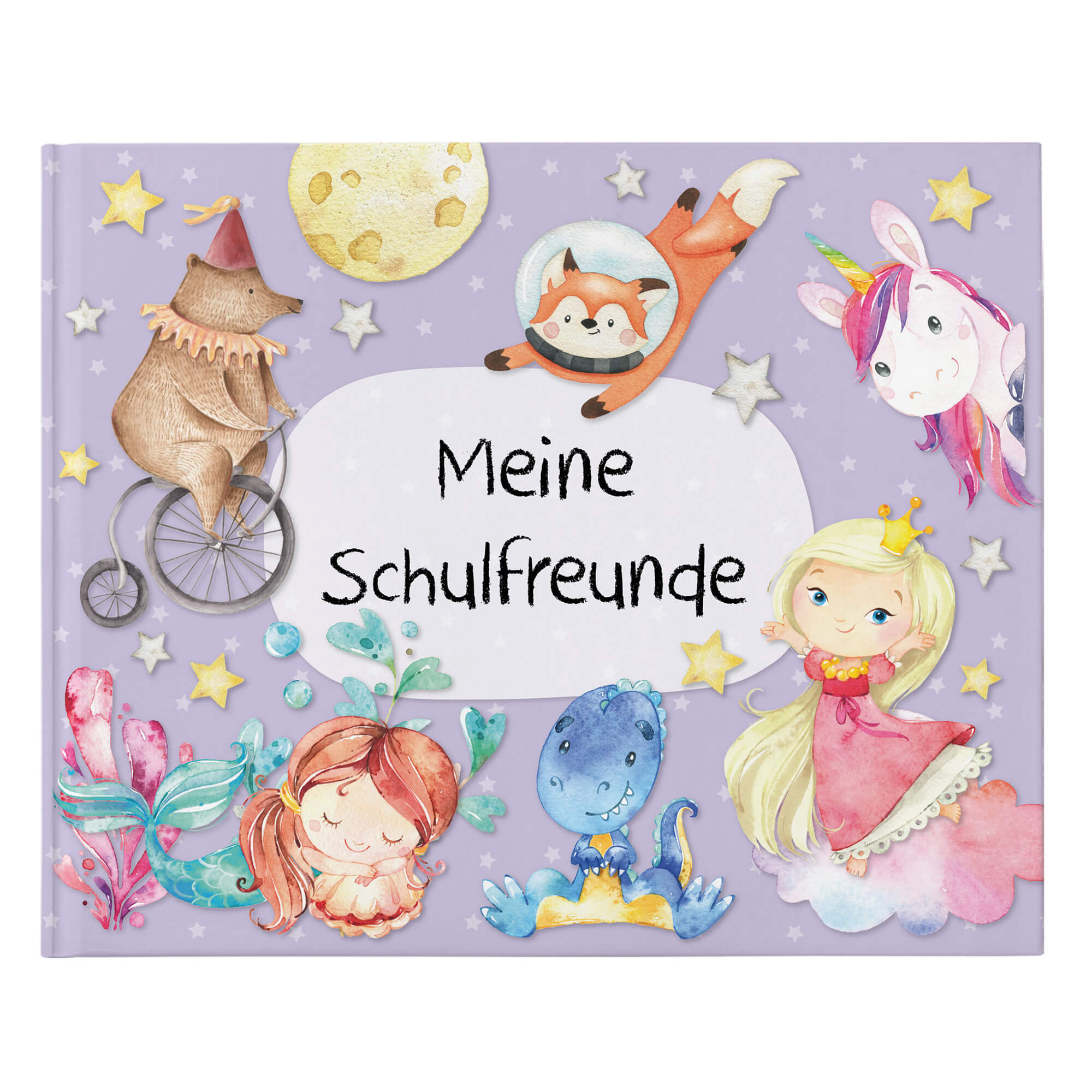 Freundebuch Schule - Lila Papierdrachen - malmichbuntbest.com