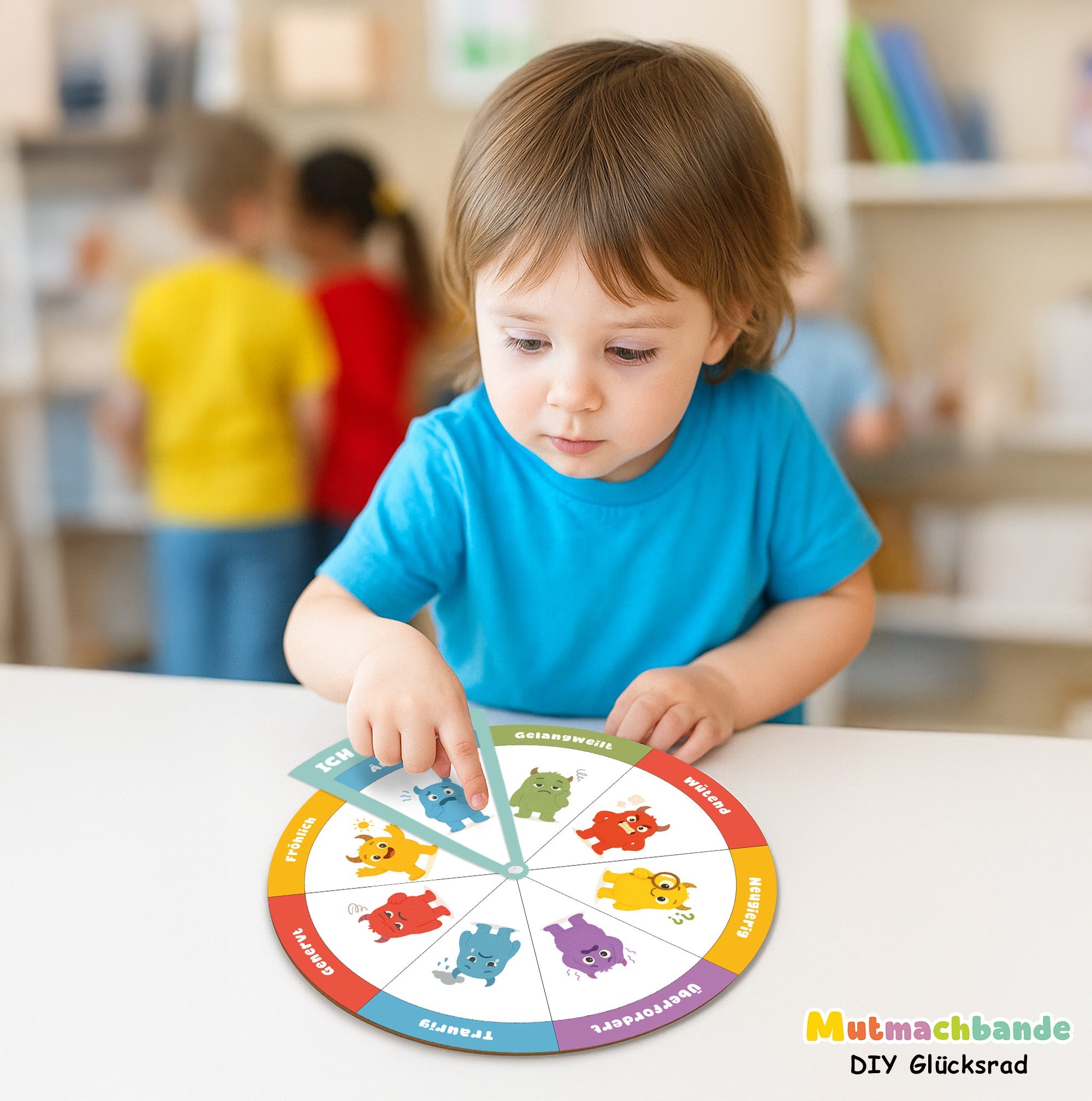 Gefühlsrad für Kinder - Mutmachbande Jeka - malmichbuntbest.com