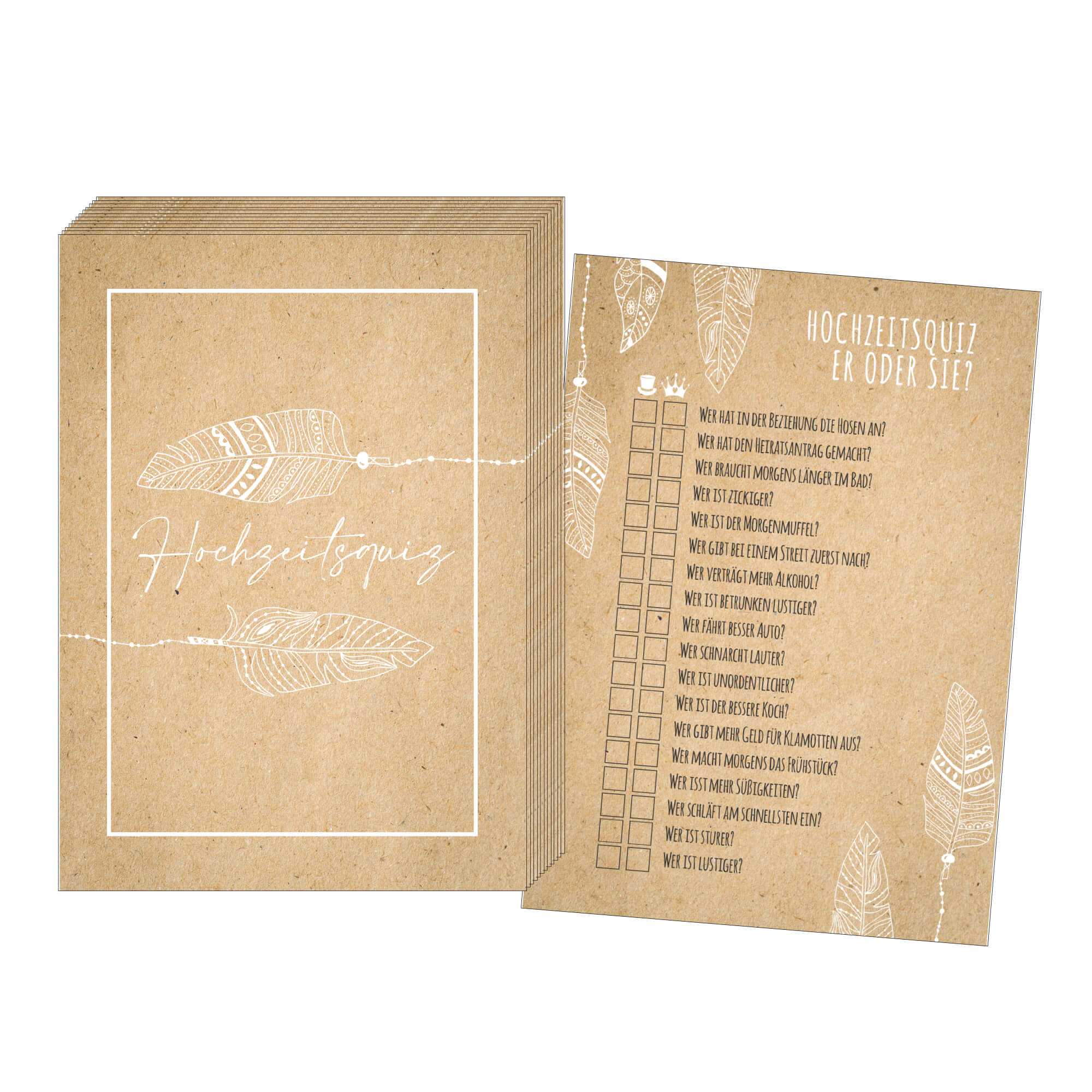 Hochzeitsquiz - Design Boho Jeka - malmichbuntbest.com