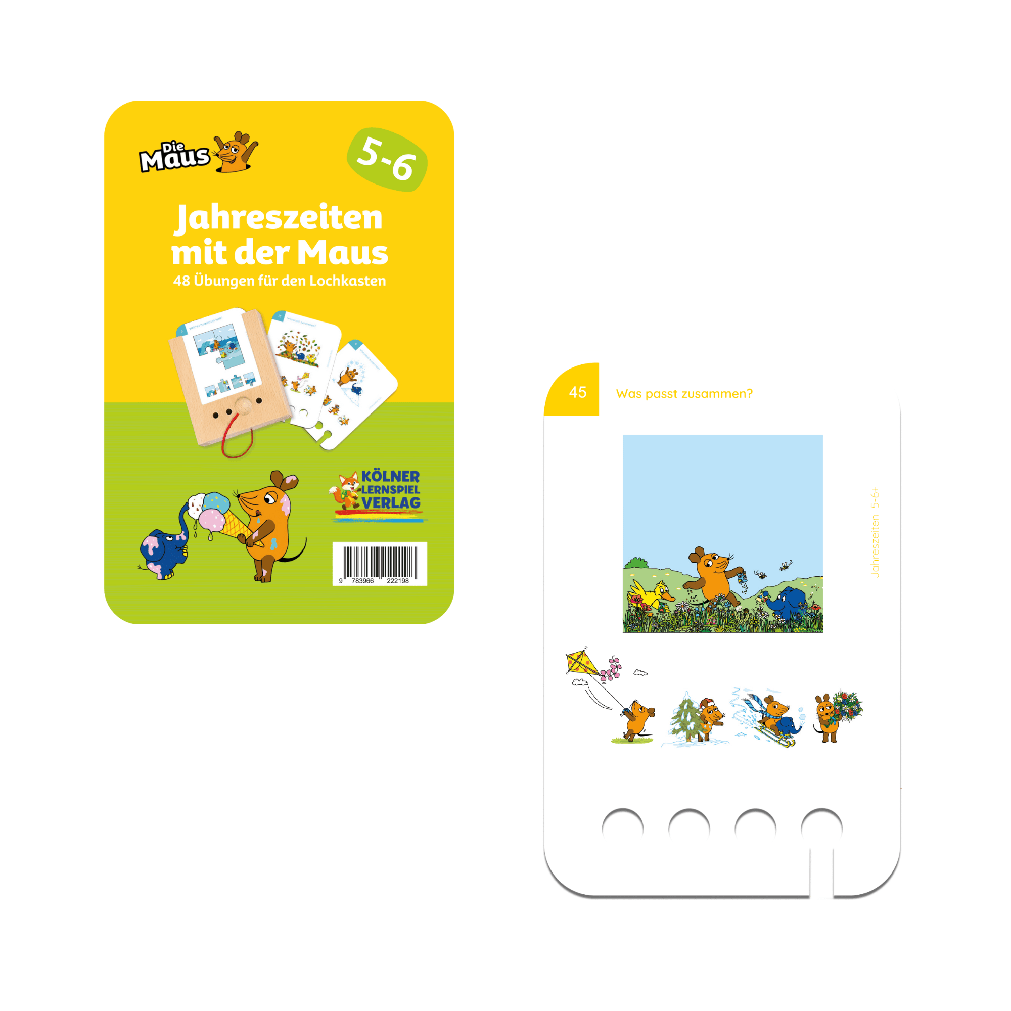 Jahreszeiten mit der Maus 5 - 6+ - Übungen für den Lochkasten Lernspielverlag - malmichbuntbest.com
