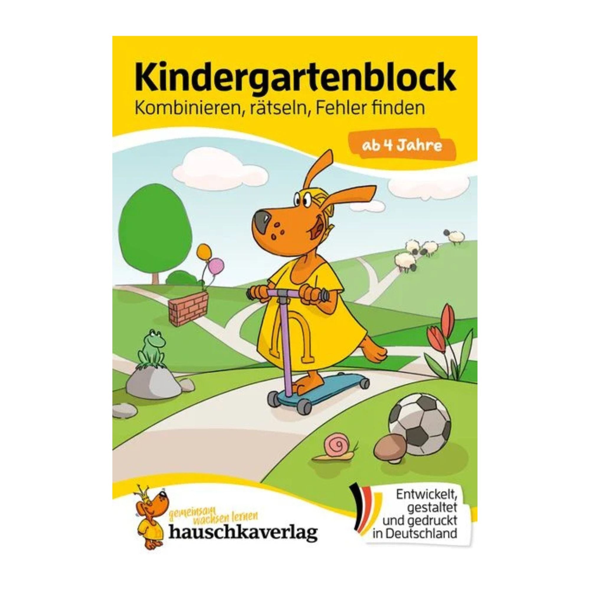 Kindergartenblock ab 4 Jahre - Kombinieren, rätseln, Fehler finden Nr. 609 Hauschka Verlag - malmichbuntbest.com