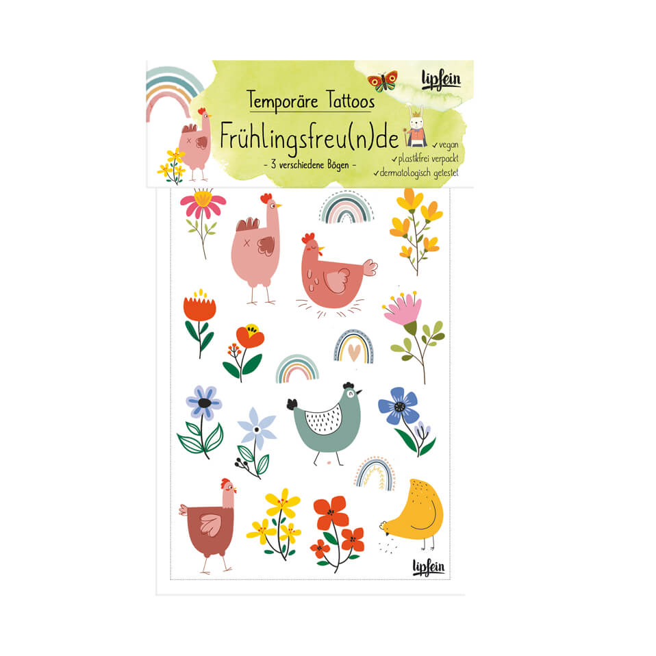 Kindertattoo Frühlingsfreunde Jeka - malmichbuntbest.com