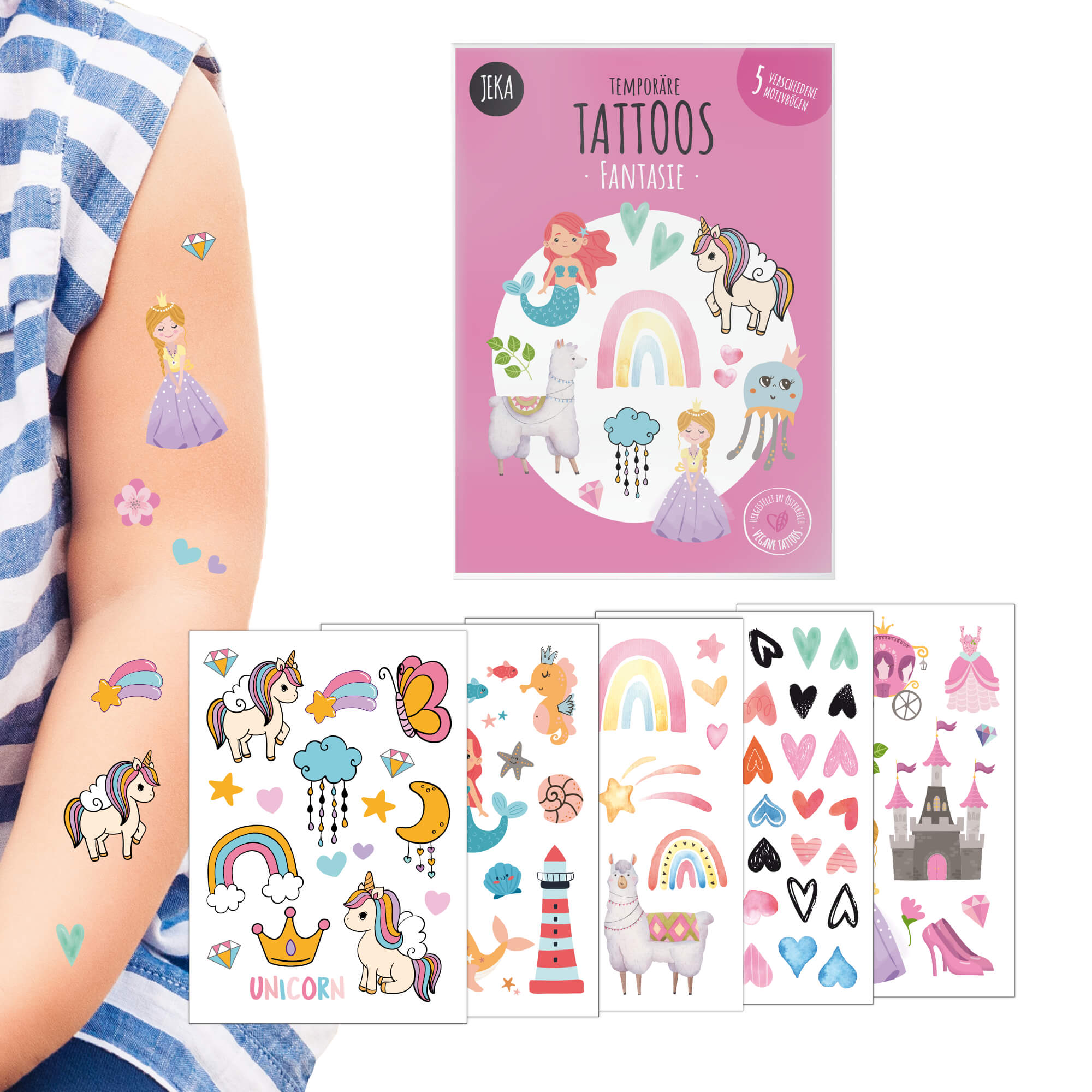 Kindertattoo - Set Fantasie Jeka - malmichbuntbest.com