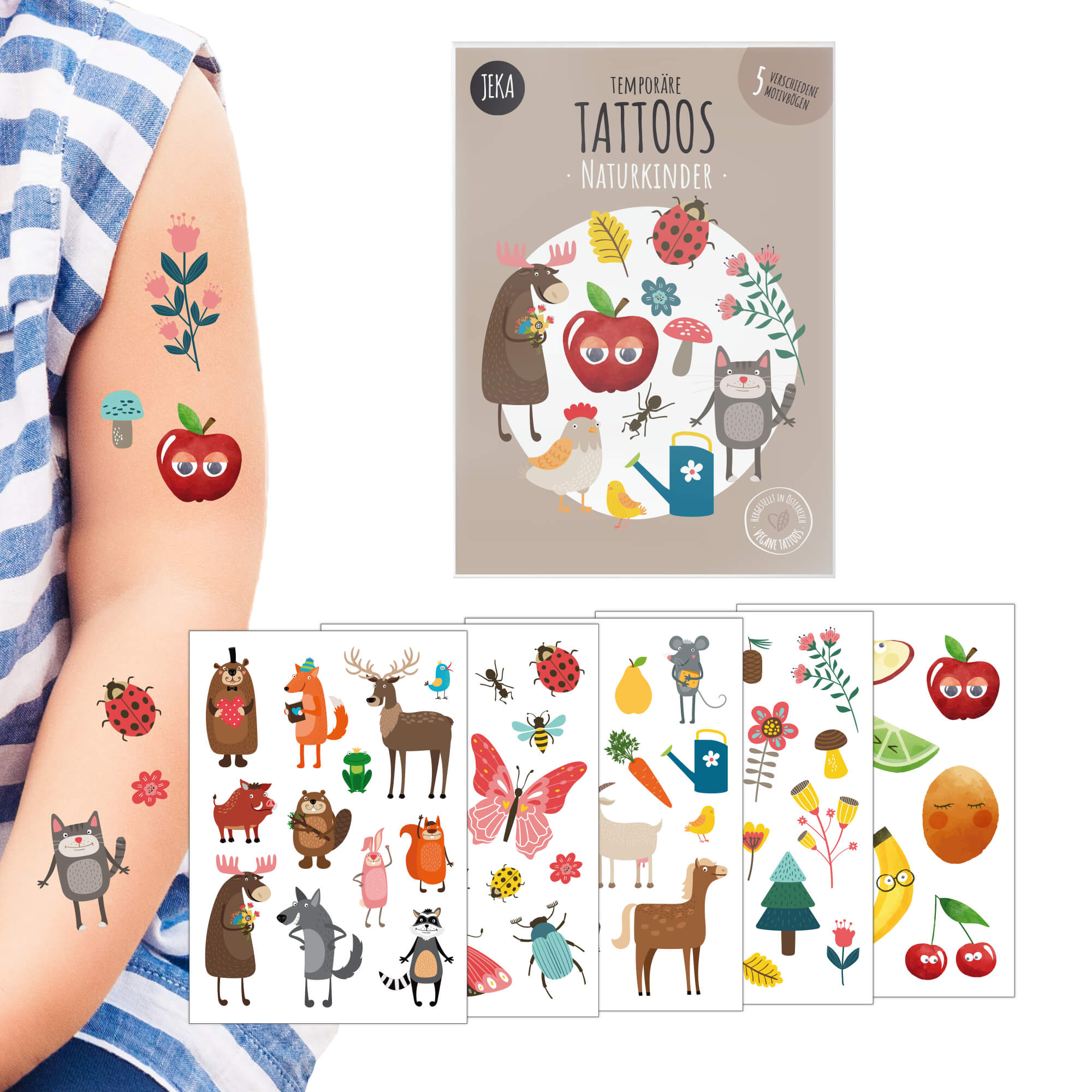 Kindertattoo - Set Naturkinder Jeka - malmichbuntbest.com