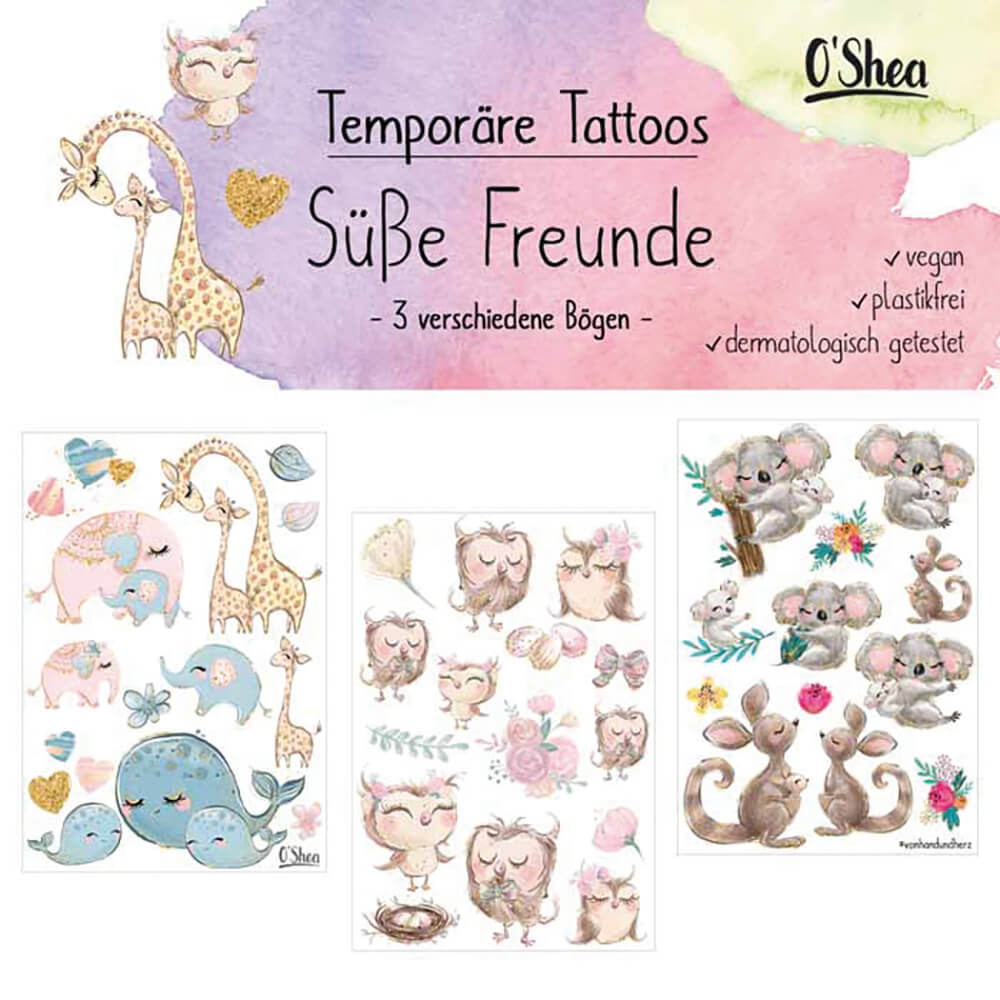 Kindertattoo Süße Freunde Jeka - malmichbuntbest.com