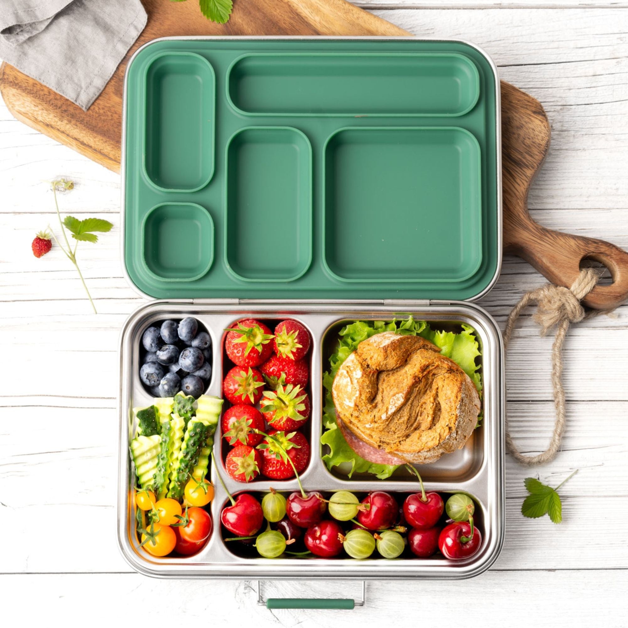 LEKKABOX® Edelstahl Brotdose Grande - Forest Lekkabox - malmichbuntbest.com