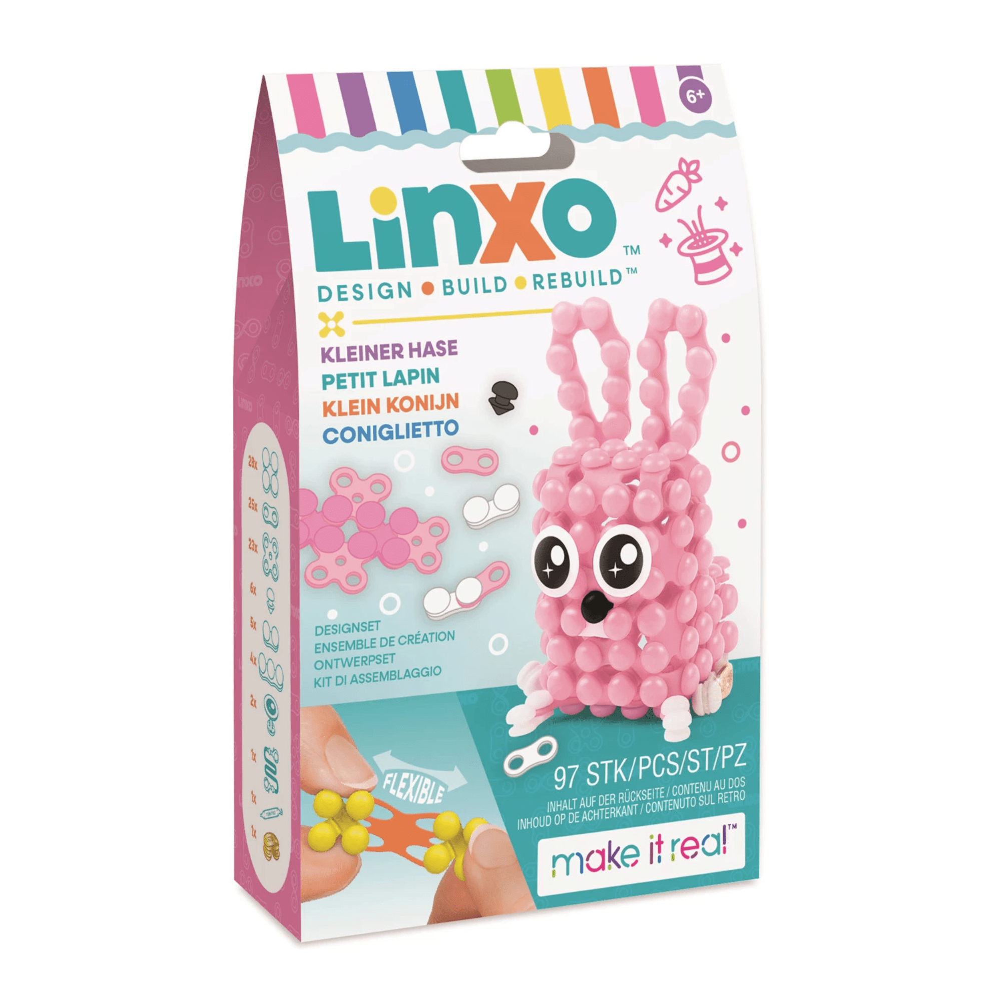 Linxo Schlüsselanhänger - Bastelset - kleiner Hase Make it Real - malmichbuntbest.com