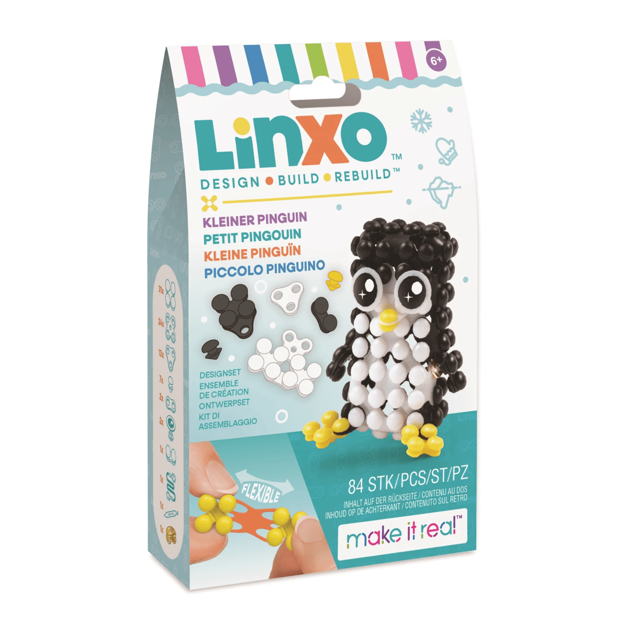 Linxo Schlüsselanhänger - Bastelset - kleiner Pinguin Make it Real - malmichbuntbest.com