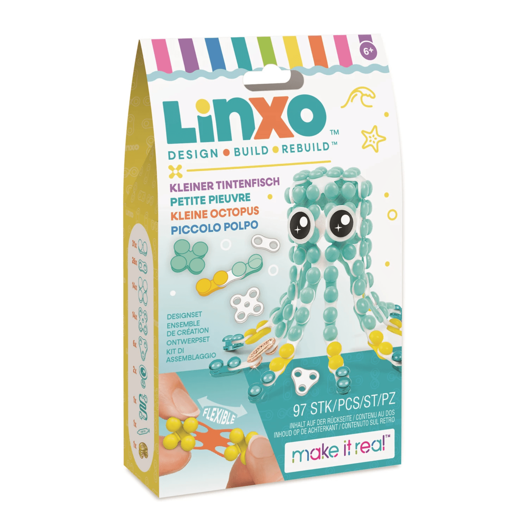 Linxo Schlüsselanhänger - Bastelset - kleiner Tintenfisch Make it Real - malmichbuntbest.com