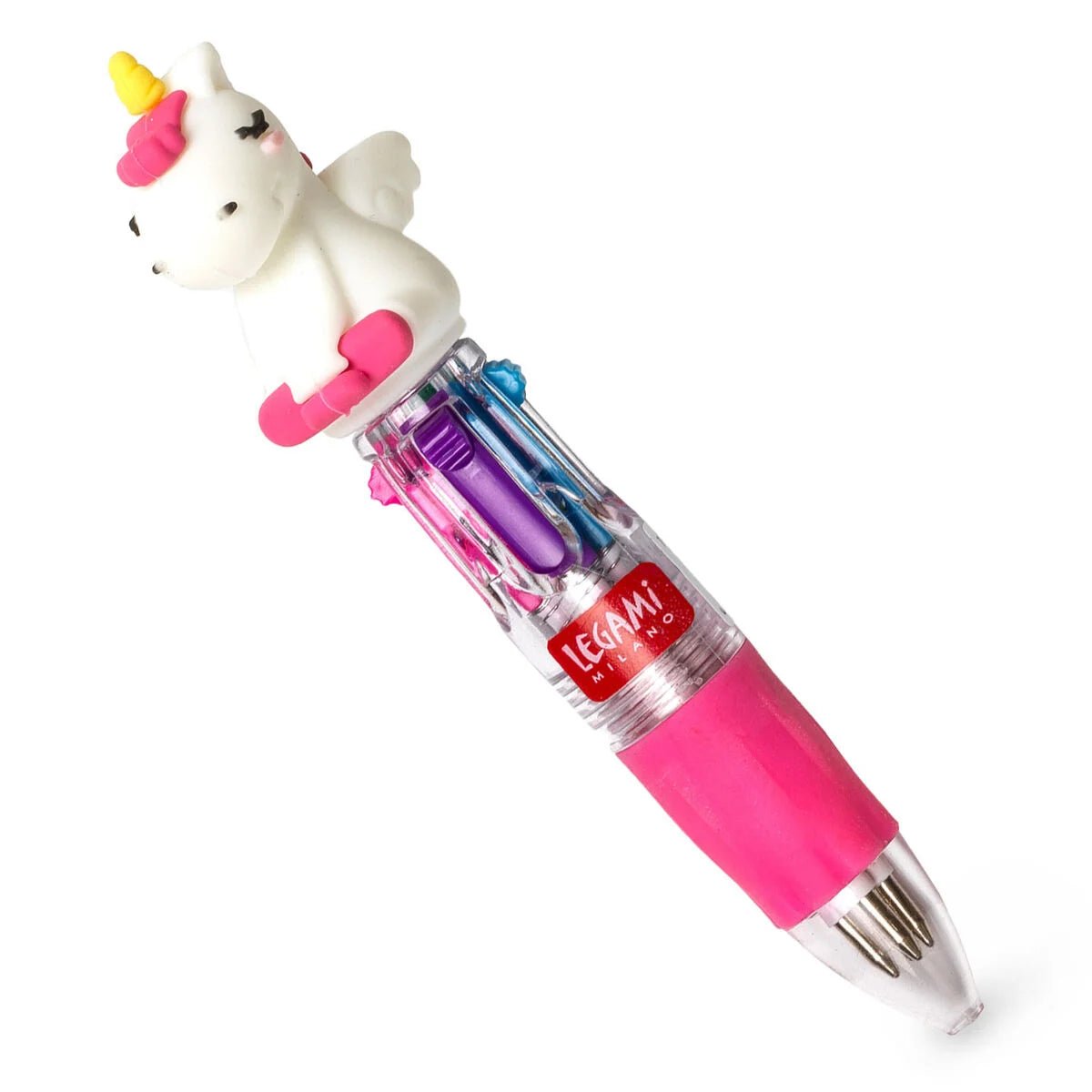 Mini - Kugelschreiber mit 4 Farben - Mini Magic Rainbow Einhorn - malmichbuntbest.com