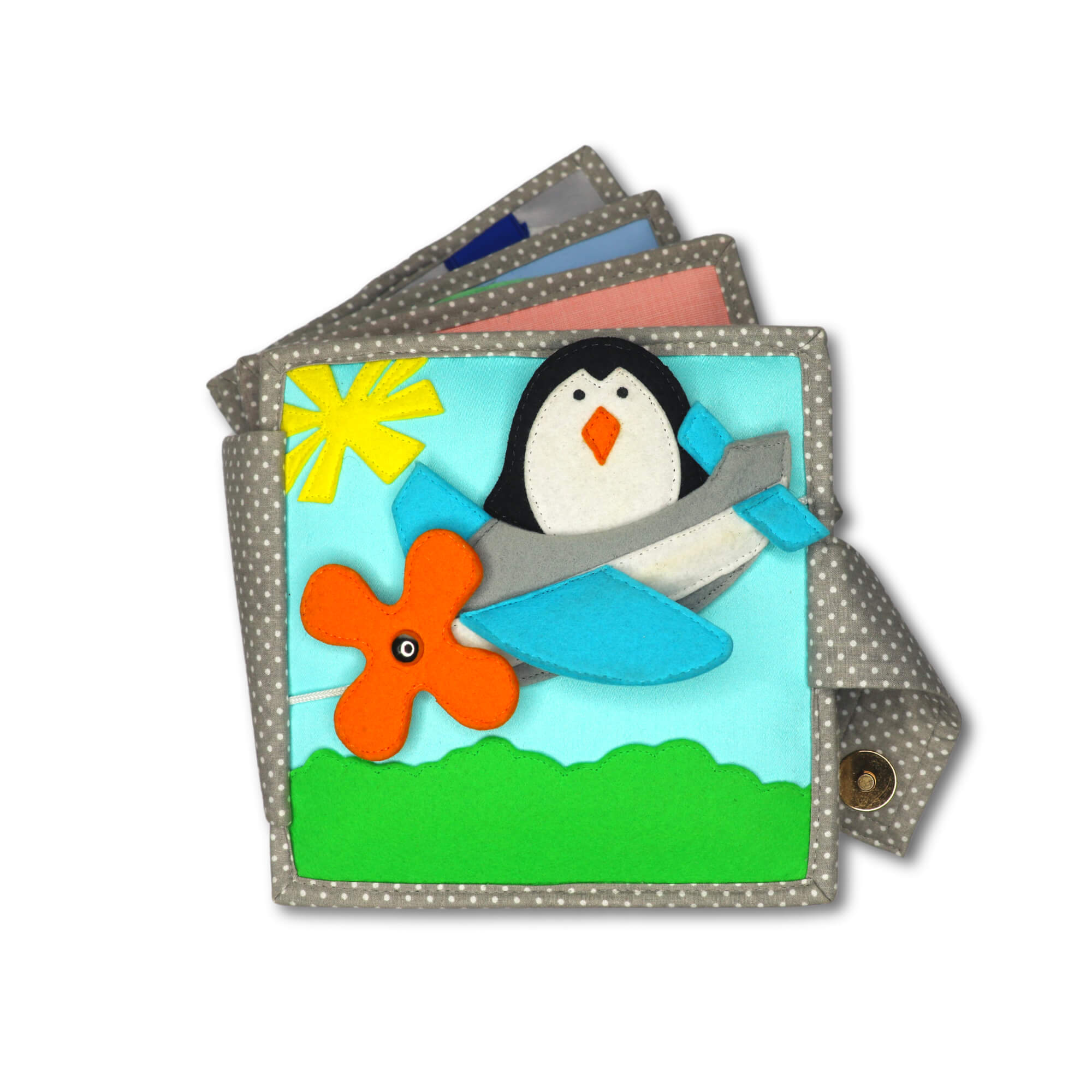 Mini Quiet Book "Kleiner Pilot" (ab 3 Jahren) Jolly Designs - malmichbuntbest.com