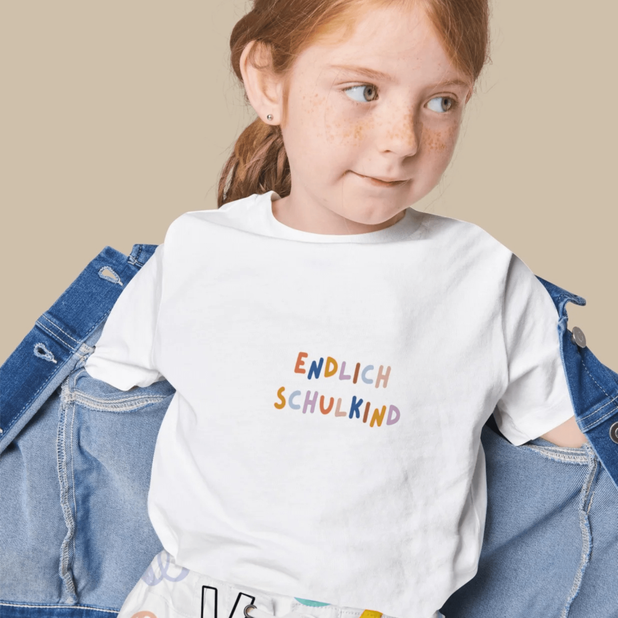 Modern Kids Art - Bügelbild "Endlich Schulkind" klein Modern Kids Art - malmichbuntbest.com