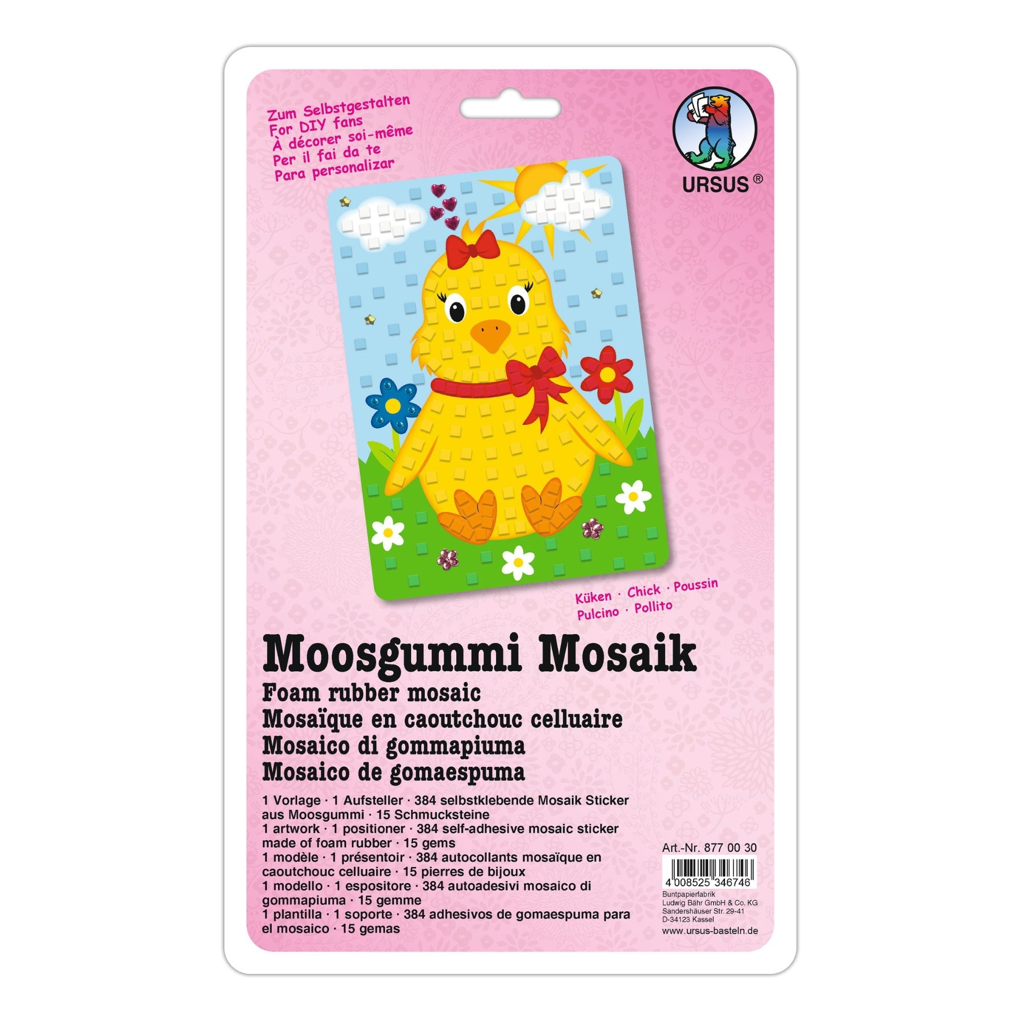 Moosgummi Mosaik "Küken" Ursus - malmichbuntbest.com