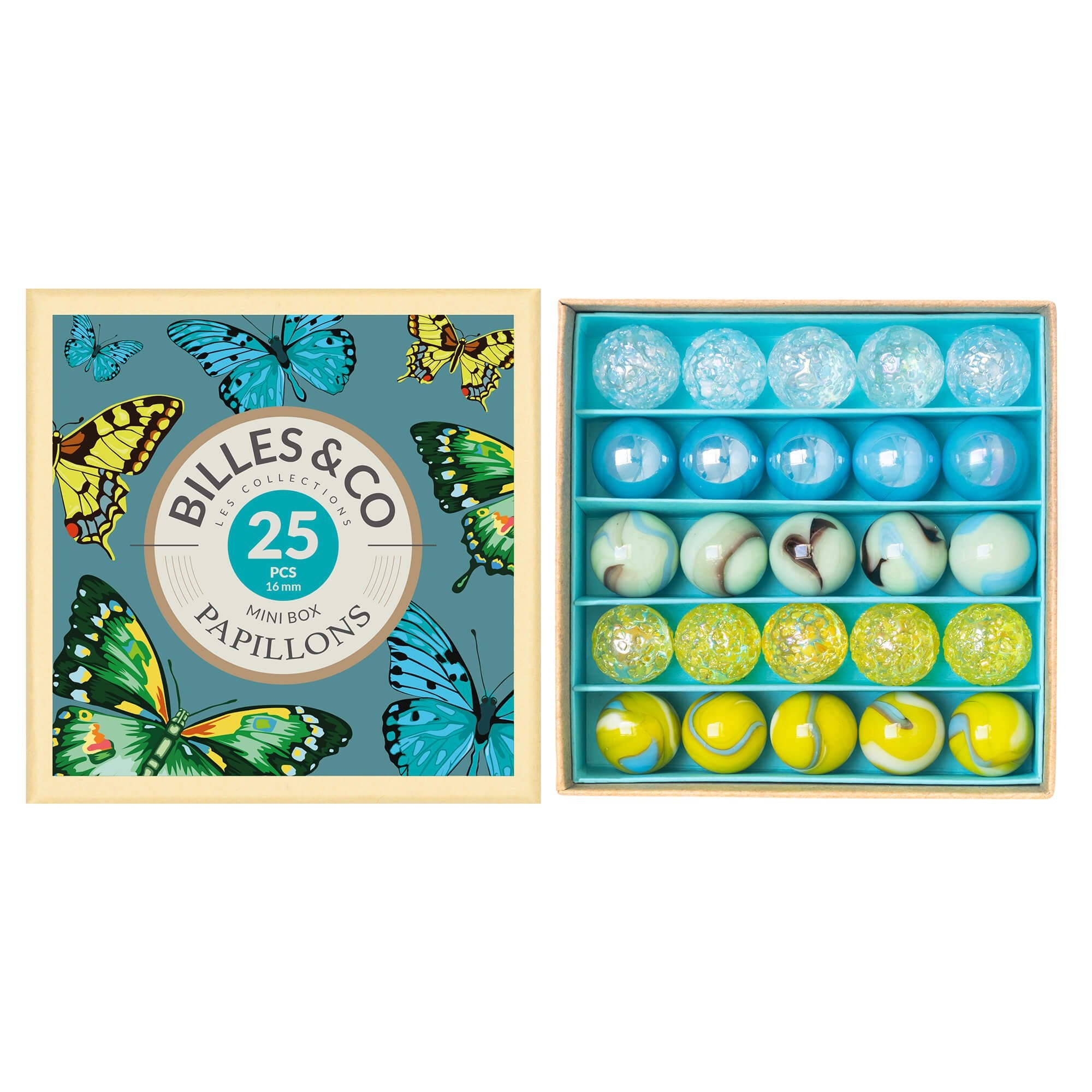 Murmeln Schmetterling Mini - Box Billes & Co - malmichbuntbest.com