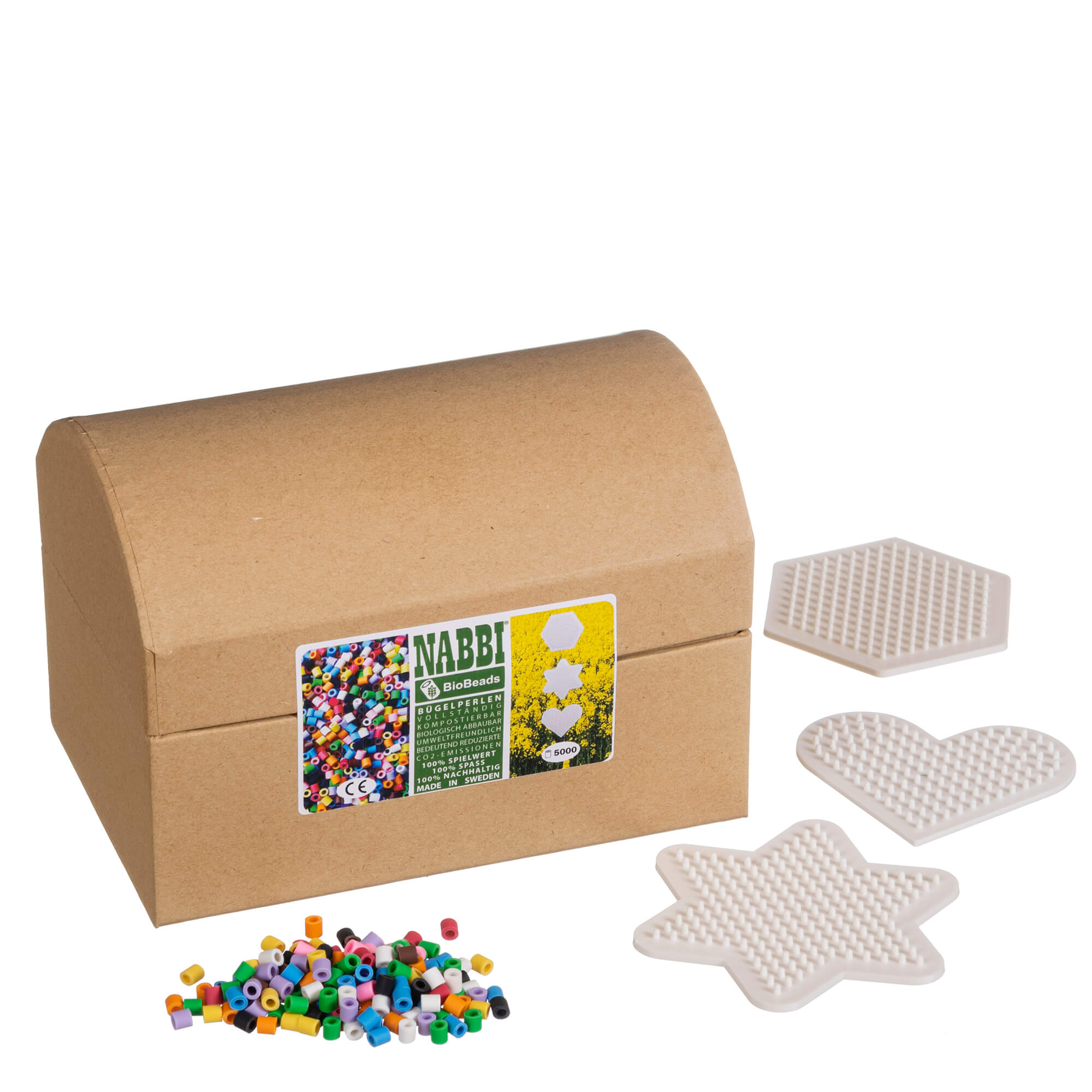 Nabbi 7000 Bio Bügelperlen + 3 Platten in Schachtel Nabbi - malmichbuntbest.com