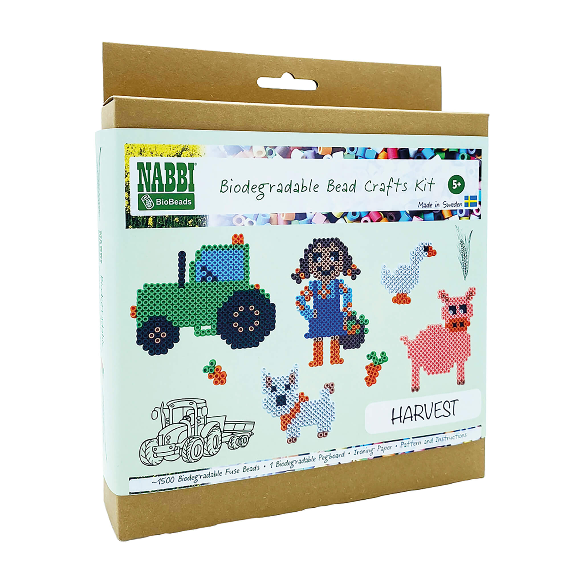 Nabbi Bio Bügelperlen - Ernte Kit Nabbi - malmichbuntbest.com