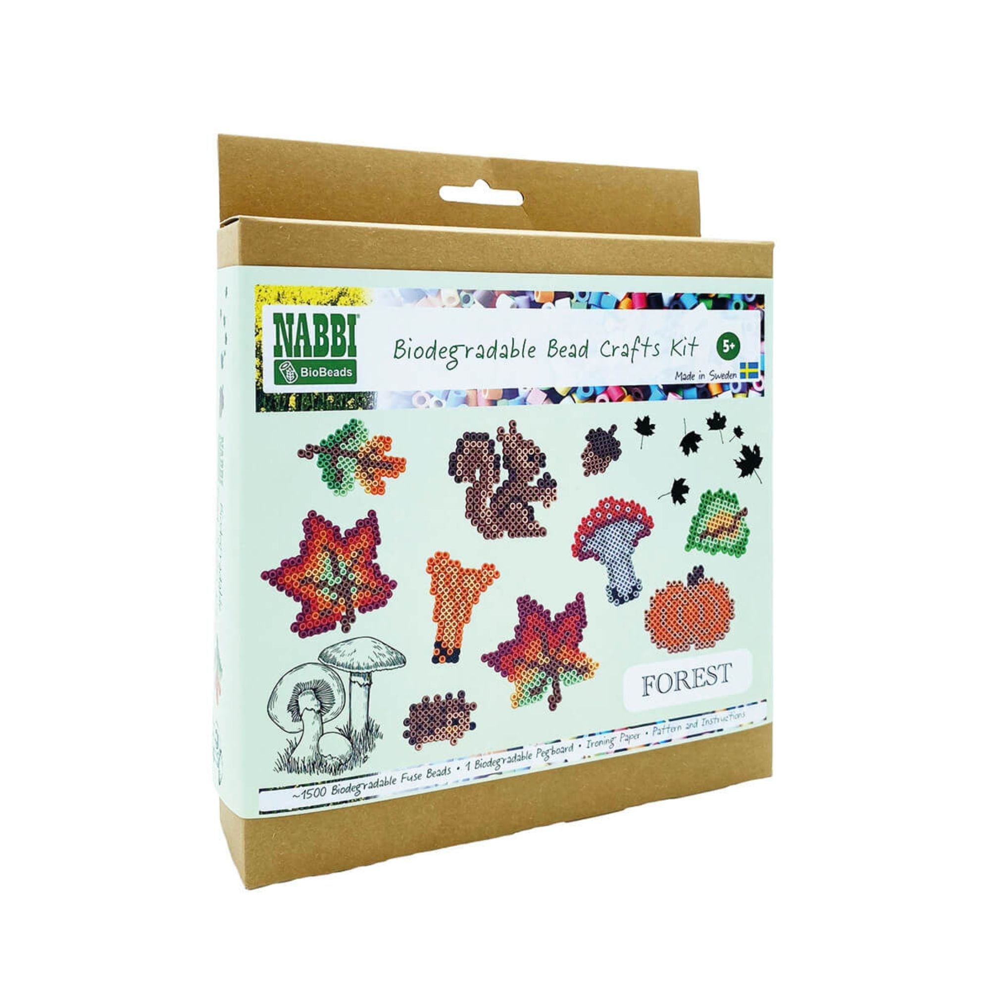 Nabbi Bio Bügelperlen - Wald Kit Nabbi - malmichbuntbest.com