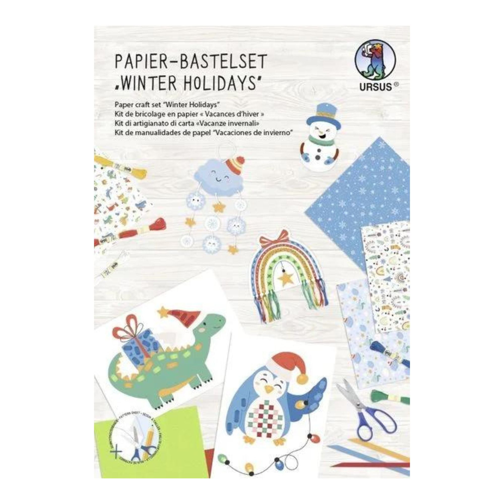 Papier - Bastelset "Winter holidays" Ursus - malmichbuntbest.com