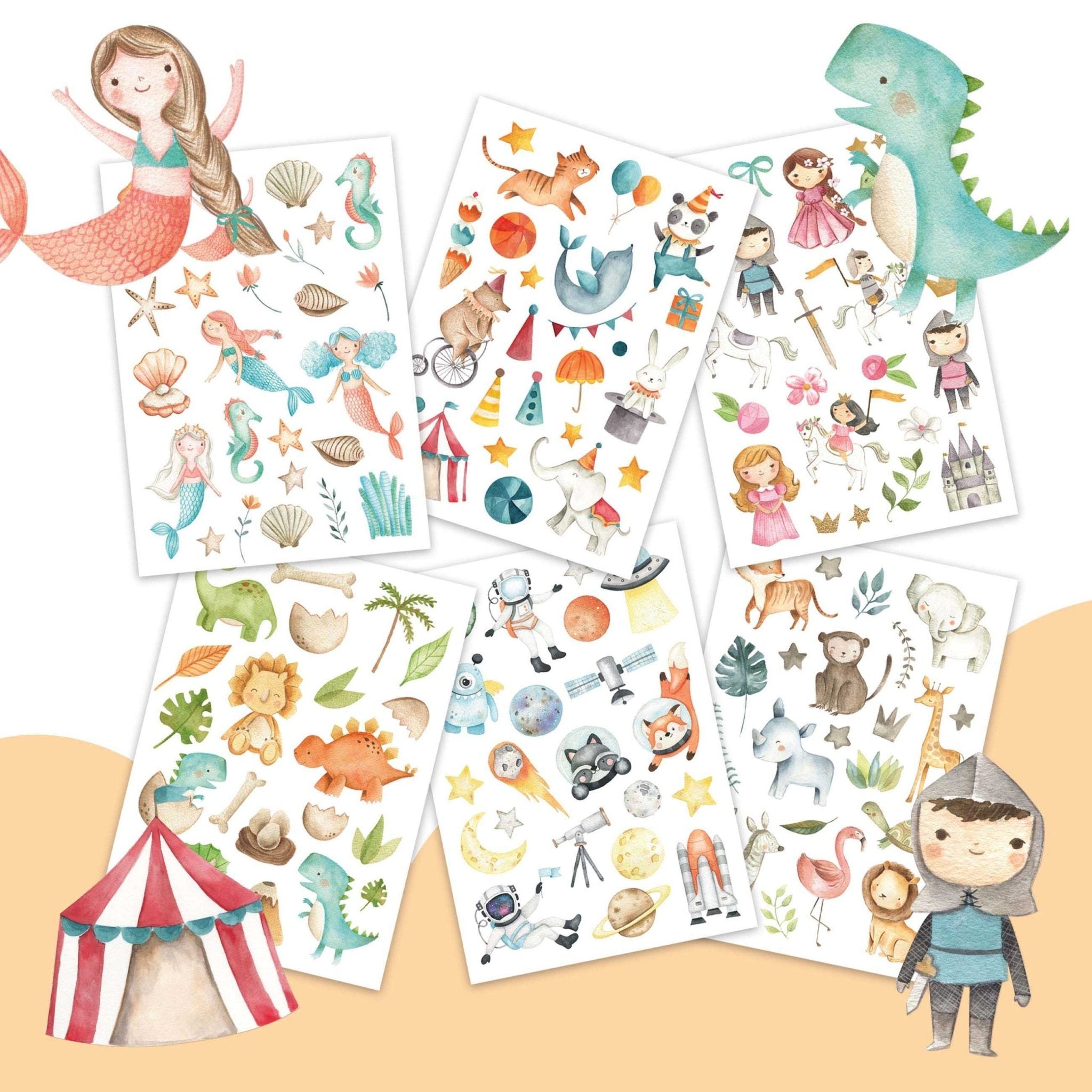 Papierdrachen Kindertattoo Bunter Mix Papierdrachen - malmichbuntbest.com