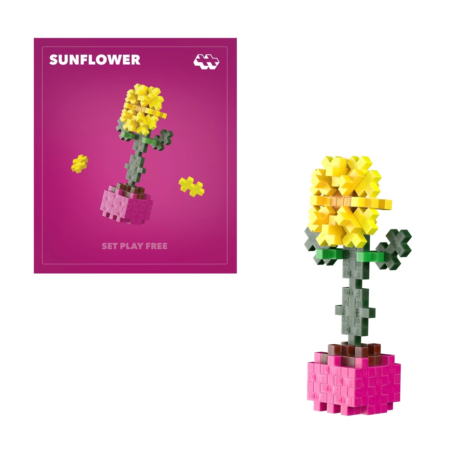 Plus - Plus Kreativ Bausteine Pflanzen Sonnenblume (Sociable Sunflower) pink Plus Plus - malmichbuntbest.com