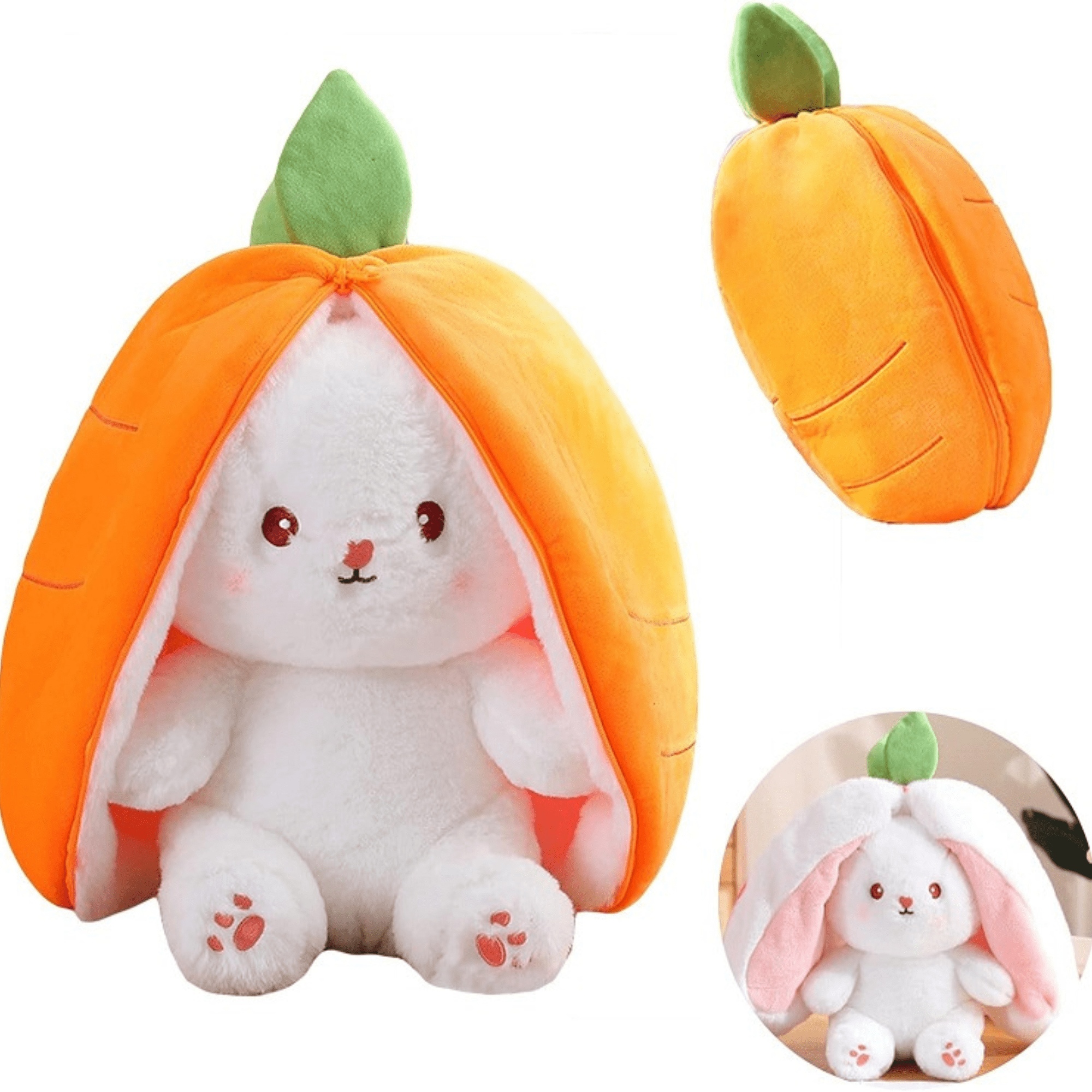 Plüschhase in Karotte 16cm - Geschenk Ostern Funtrading - malmichbuntbest.com