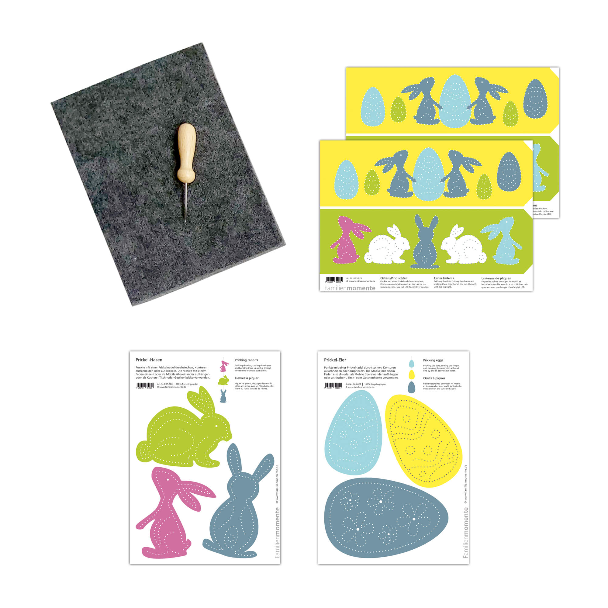 Prickeln für Kinder - Prickelset Ostern Familienmomente - malmichbuntbest.com