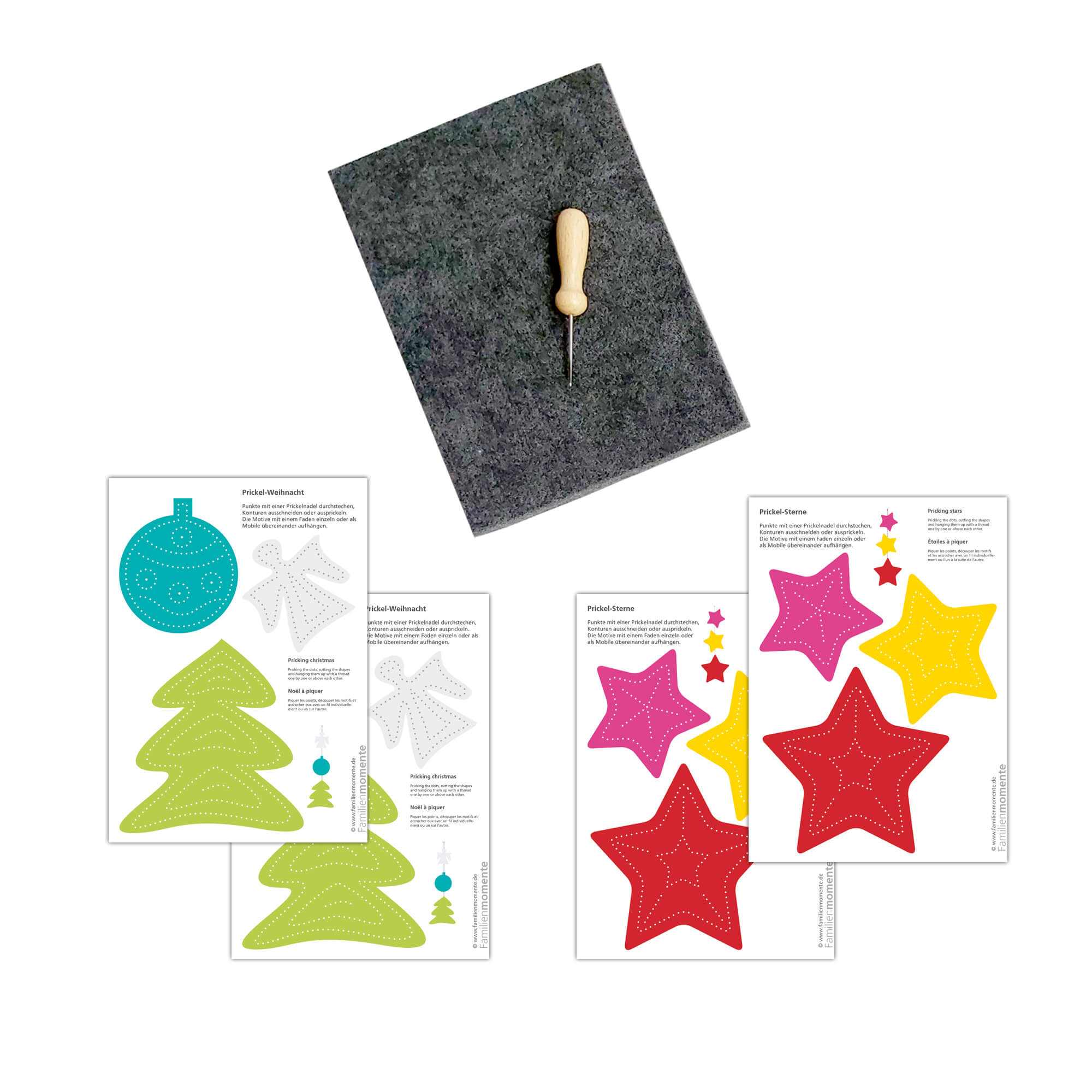 Prickeln für Kinder - Prickelset Weihnachtsengel Familienmomente - malmichbuntbest.com