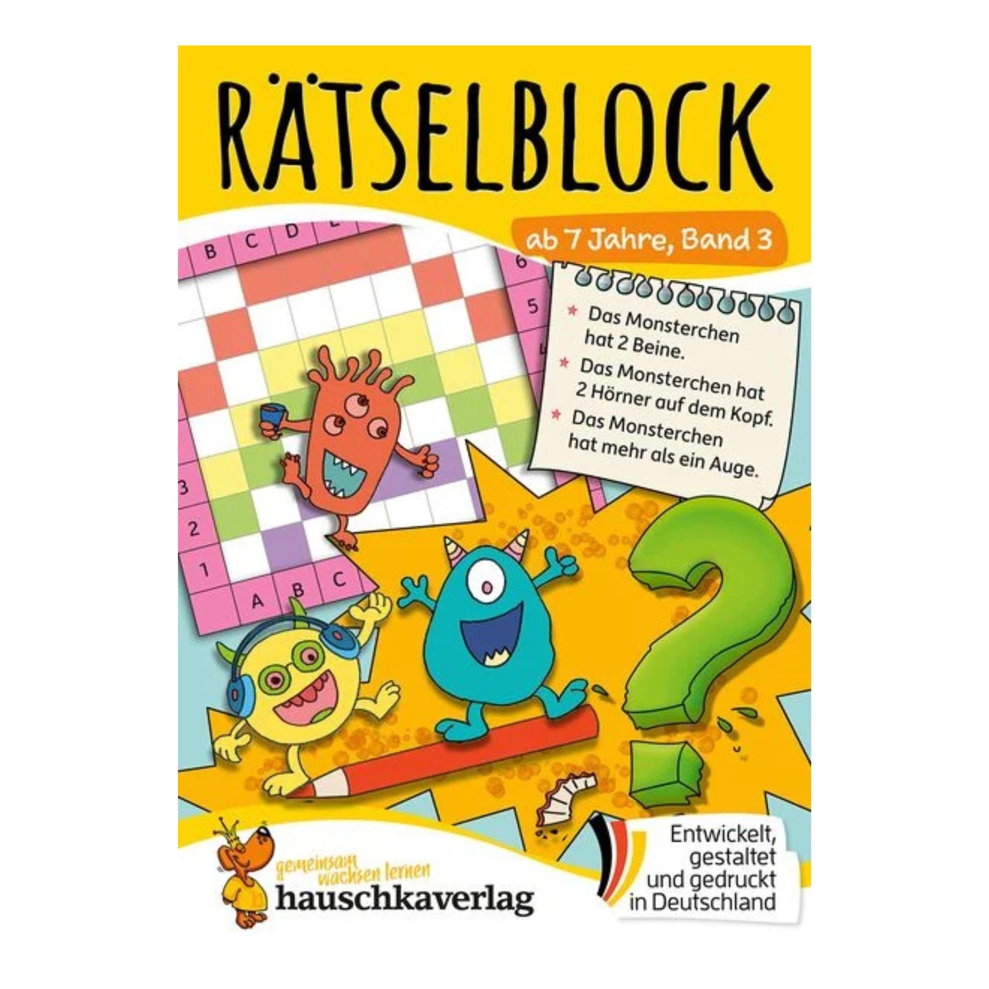 Rätselblock ab 7 Jahre, Band 3 - Nr. 655 Hauschka Verlag - malmichbuntbest.com