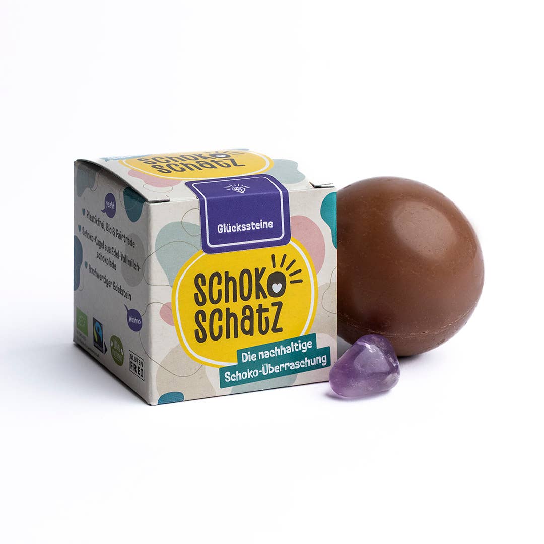 Schokokugel mit Überraschung "Glückssteine" für Ostern SchokoSchatz e.K. - malmichbuntbest.com