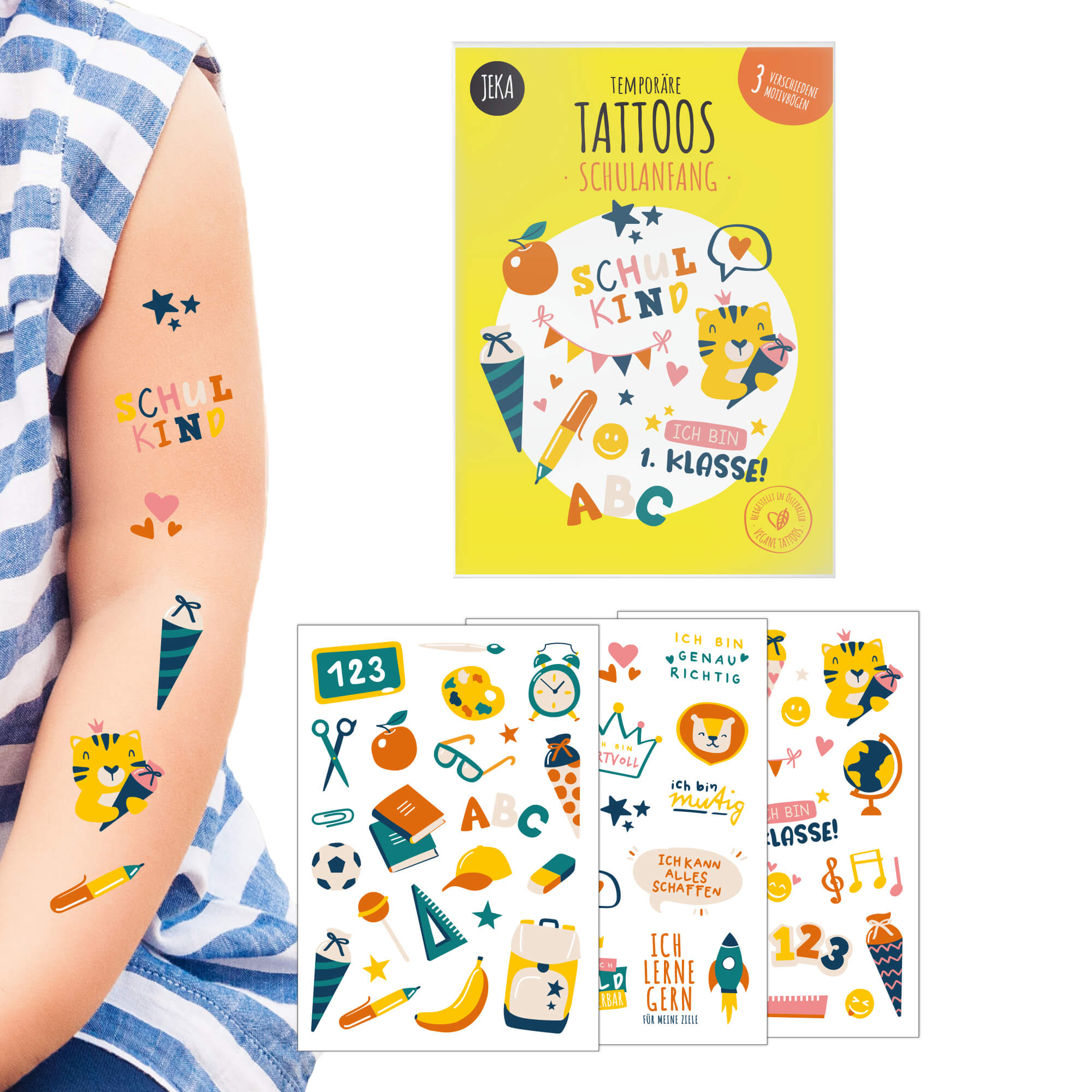 Schulanfang Kindertattoos Jeka - malmichbuntbest.com