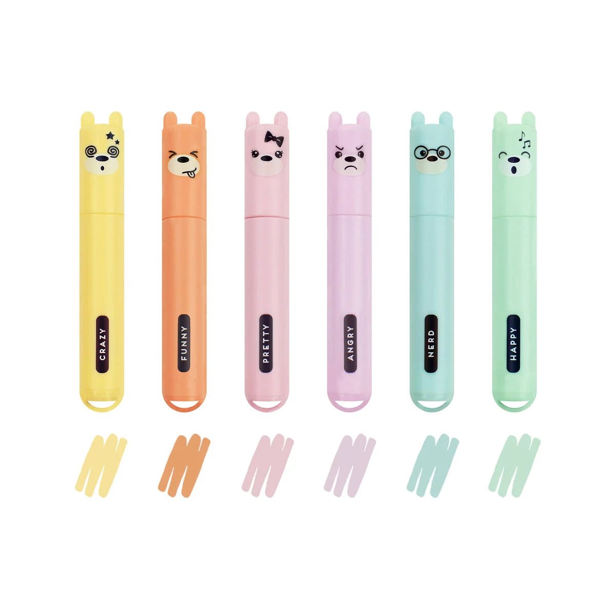 Set mit 6 Mini - Textmarkern - Teddy‘s Style Legami - malmichbuntbest.com